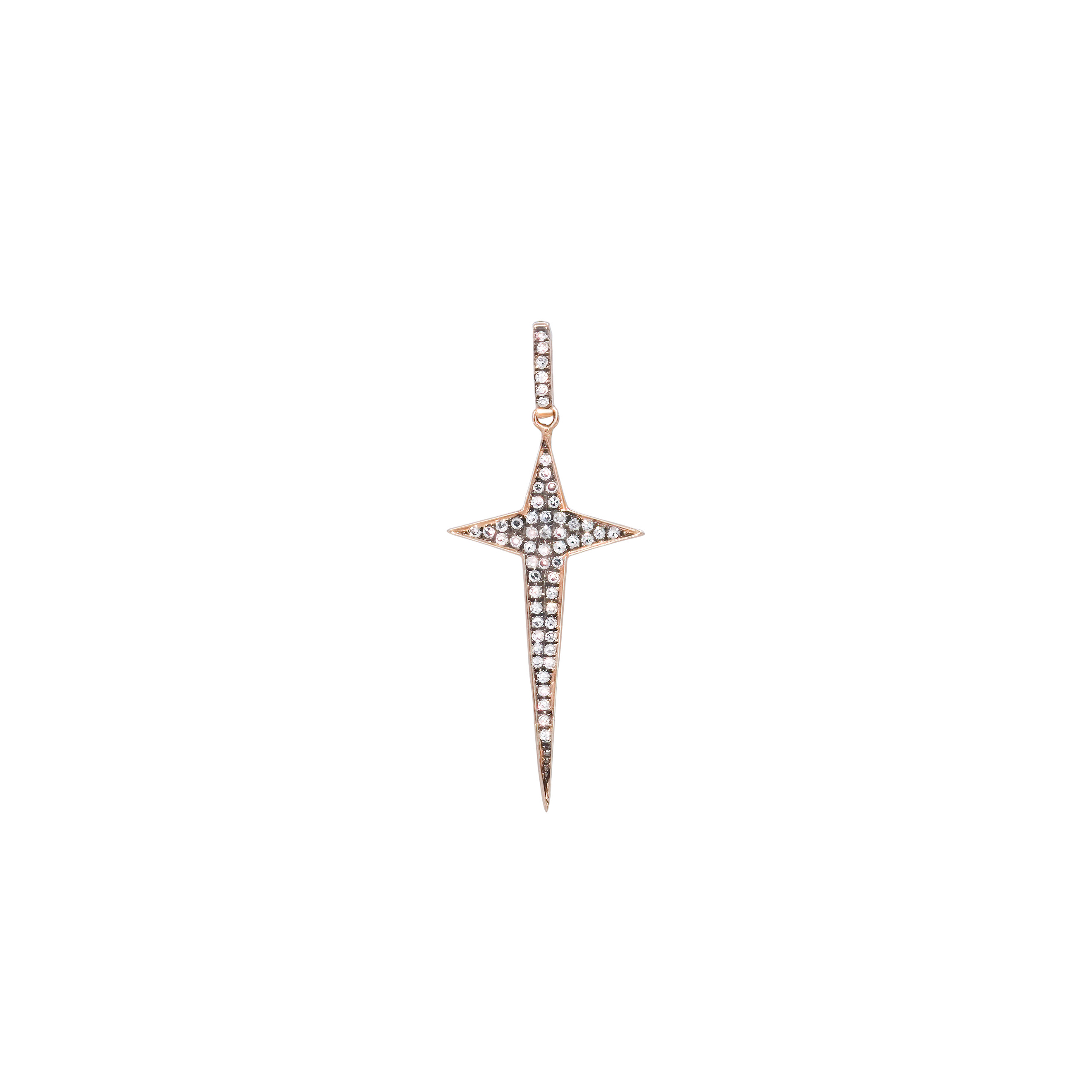 Rose gold pendant with diamonds