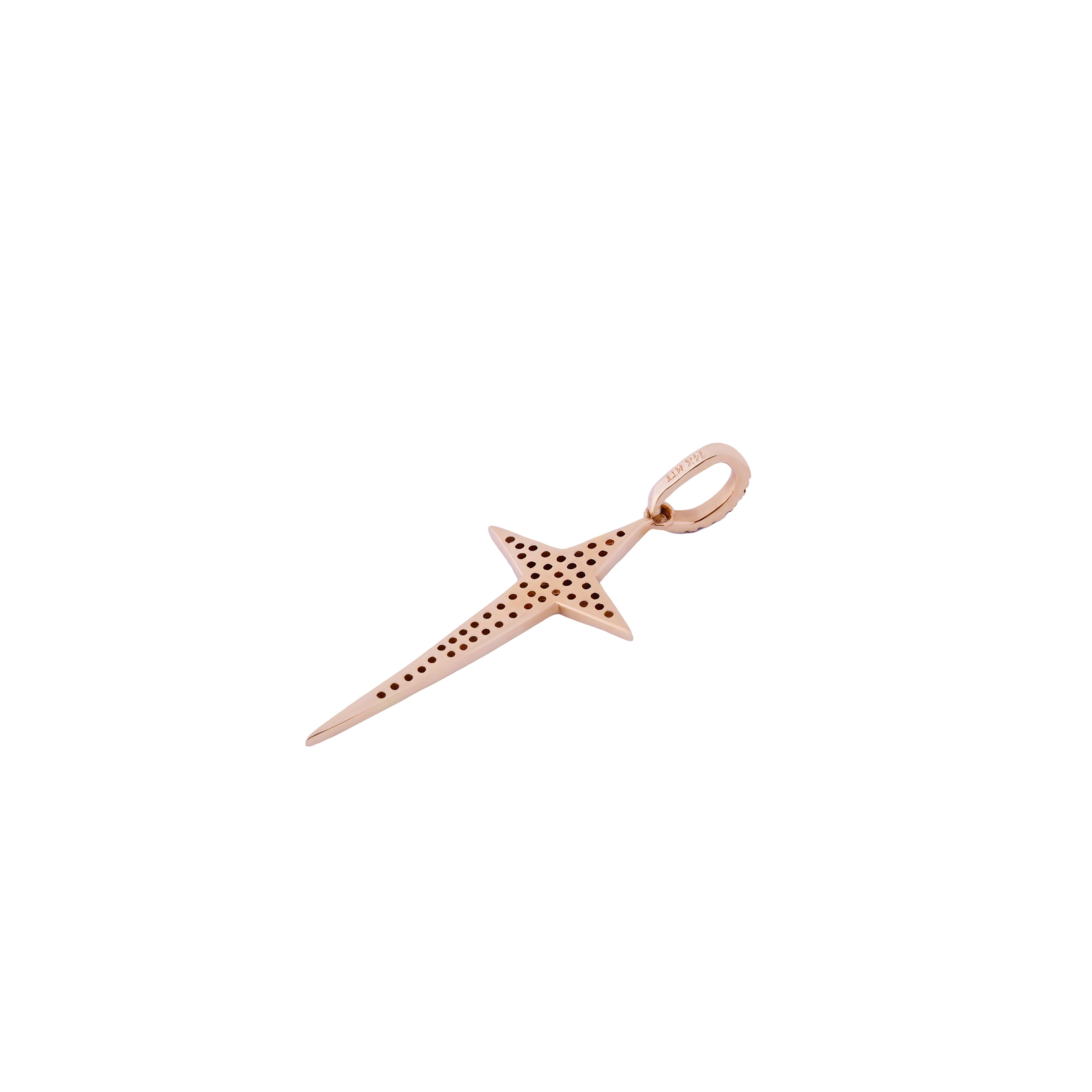 Rose gold pendant with diamonds