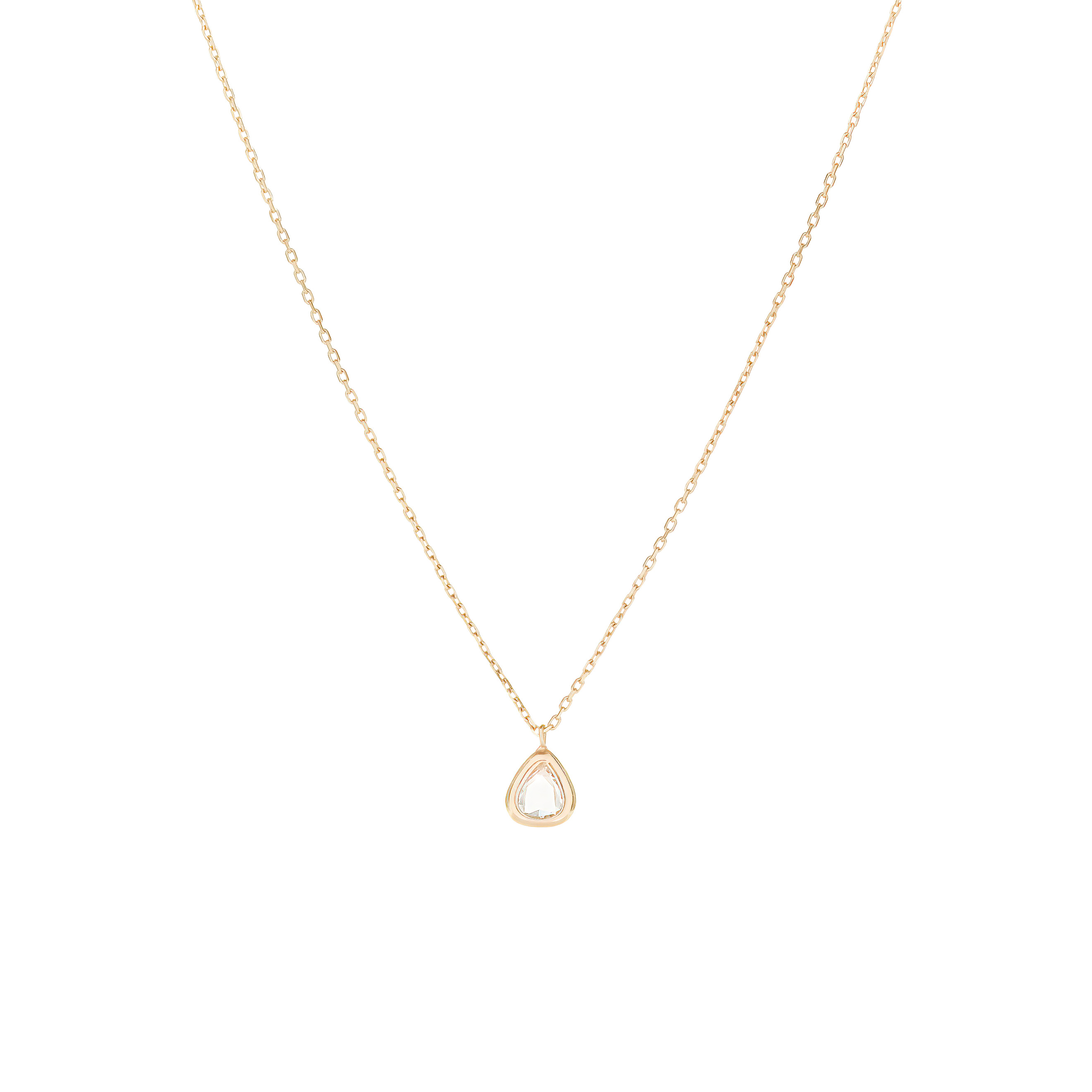 Yellow gold necklace with diamond