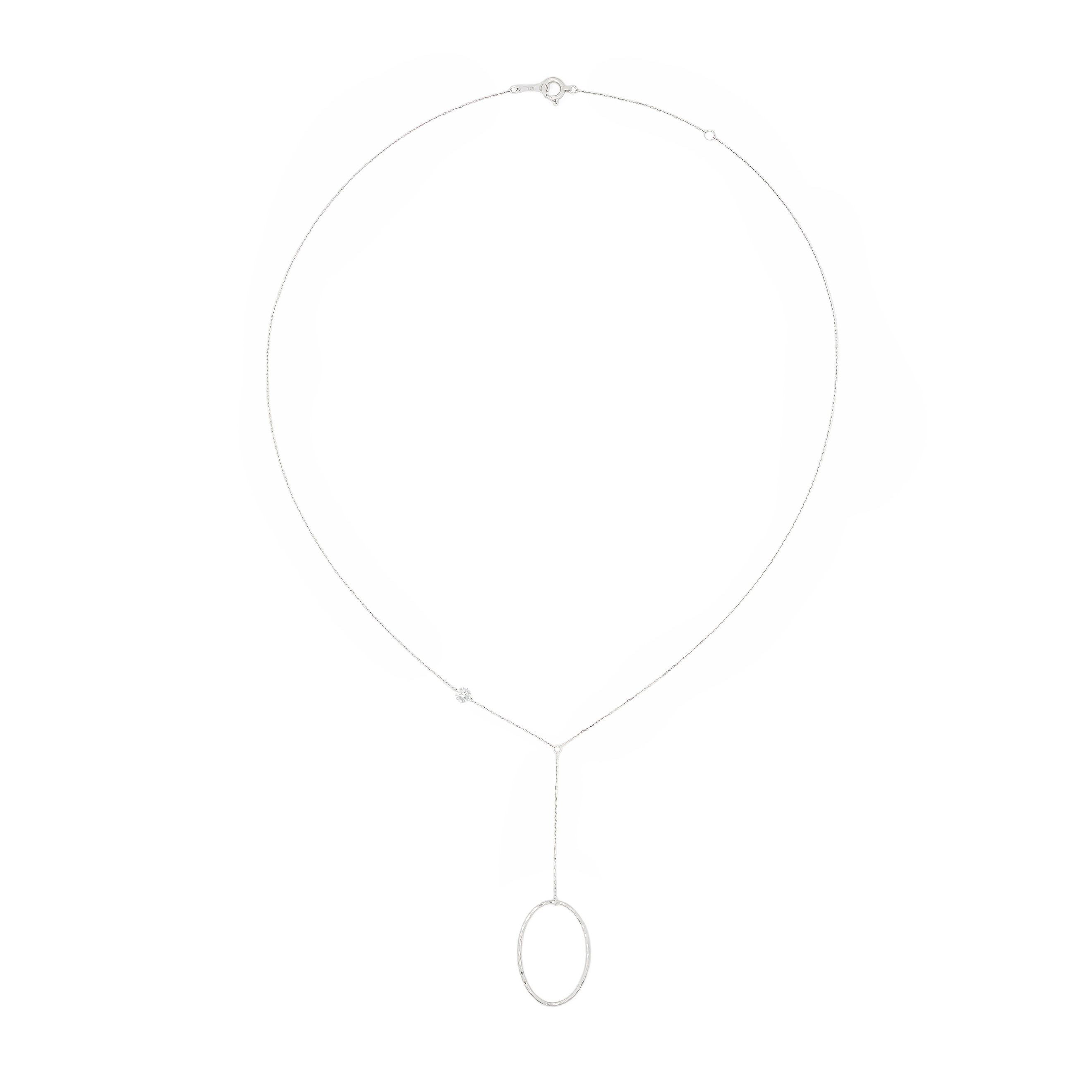 White gold necklace with diamond