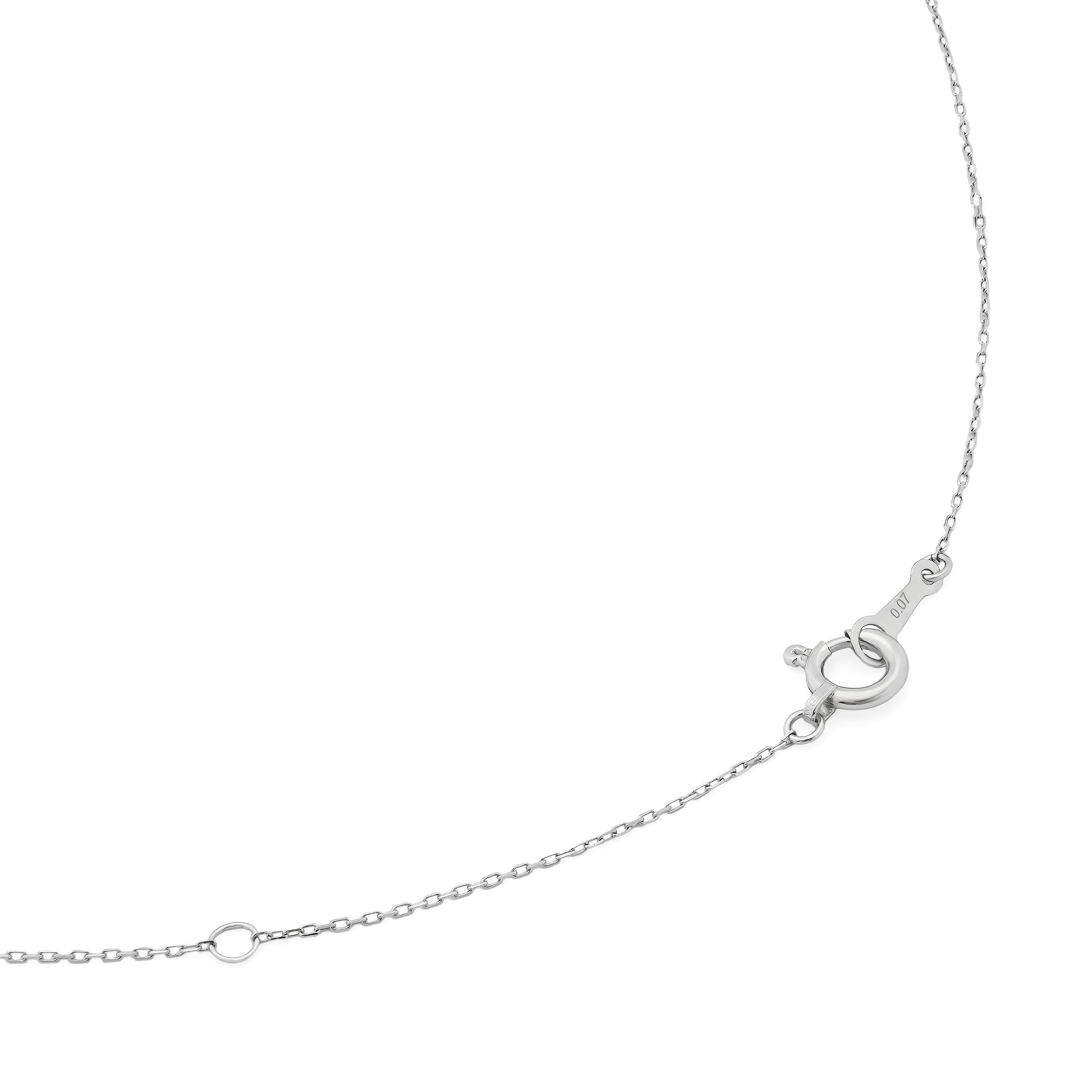 White gold necklace with diamond