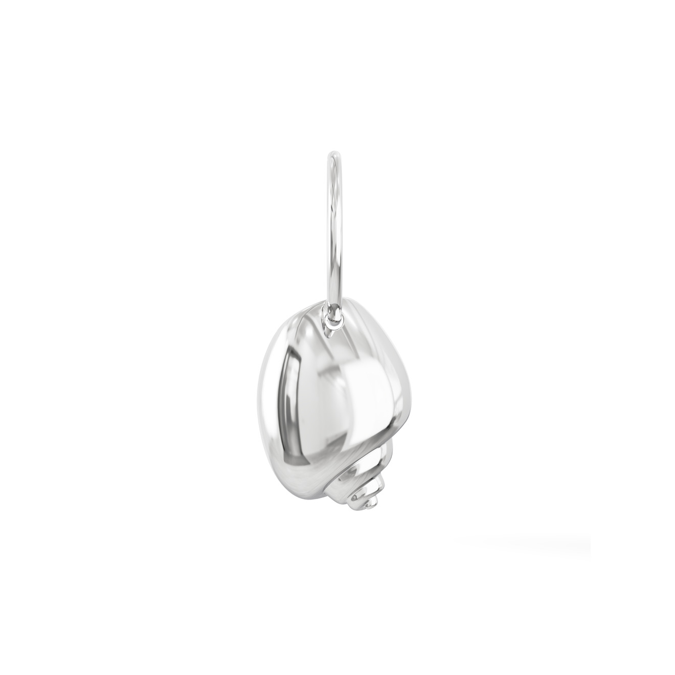 Jewlia Моносерьга-ракушка из серебра jewlia моносерьга круг из серебра с подвесным элементом с аметистом и эмалью
