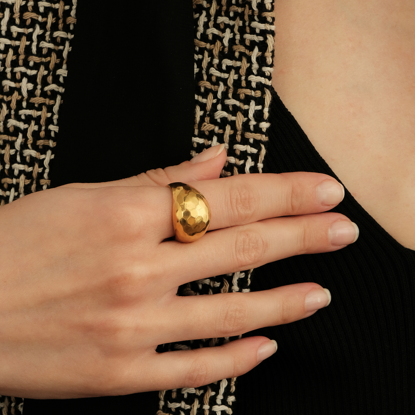 11 Jewellery Позолоченное кольцо Disco gold из серебра
