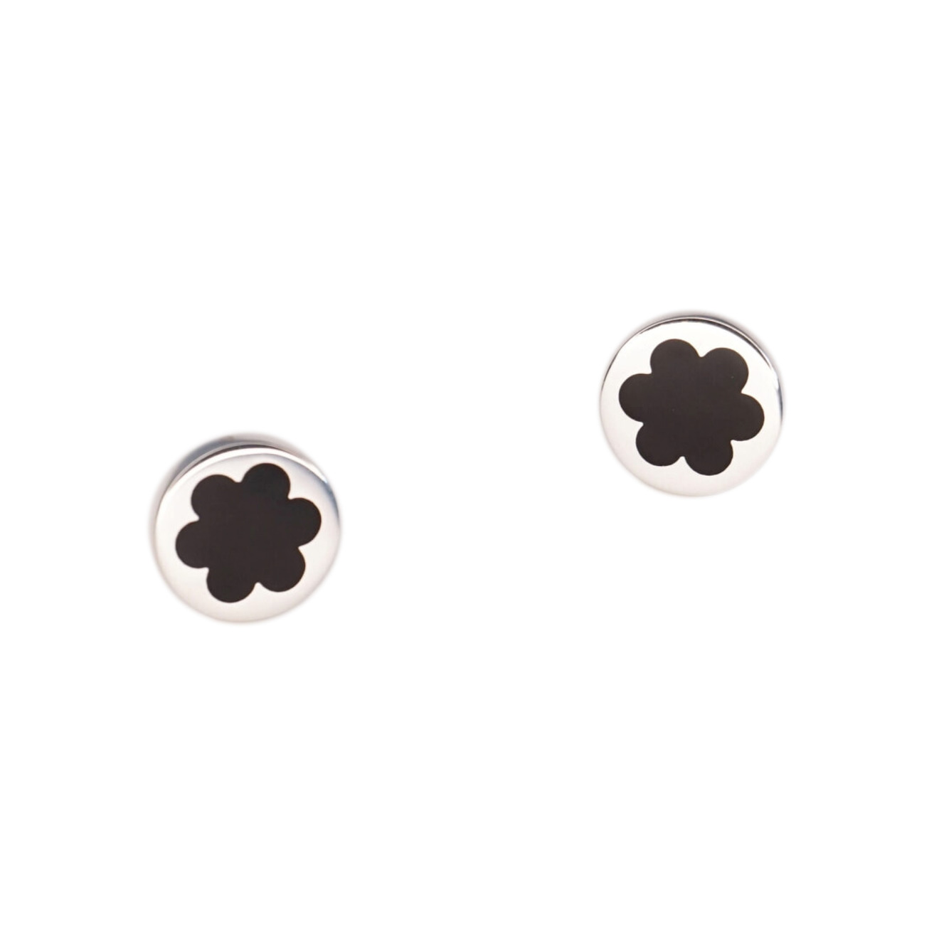 Moonswoon Серьги-пусеты из серебра с черными незабудками набор для вышивания luca s b1052 мишка с незабудками