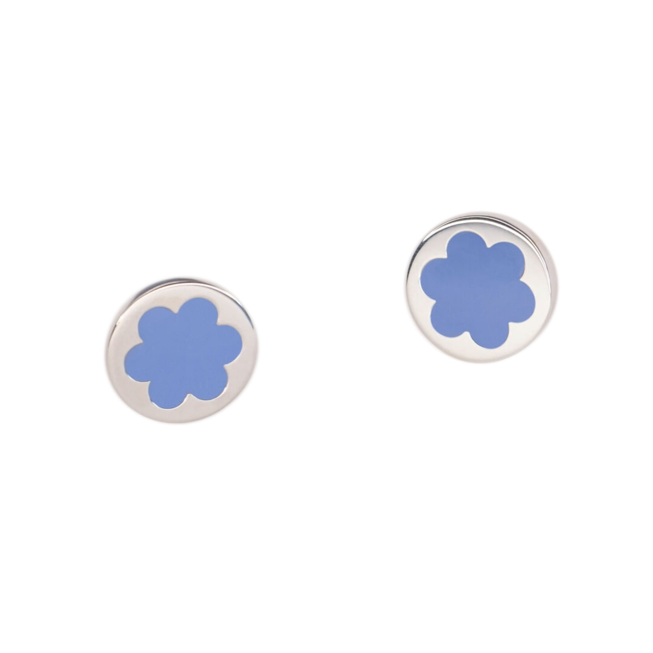 Moonswoon Серьги-пусеты из серебра с голубыми незабудками набор для вышивания luca s b1052 мишка с незабудками