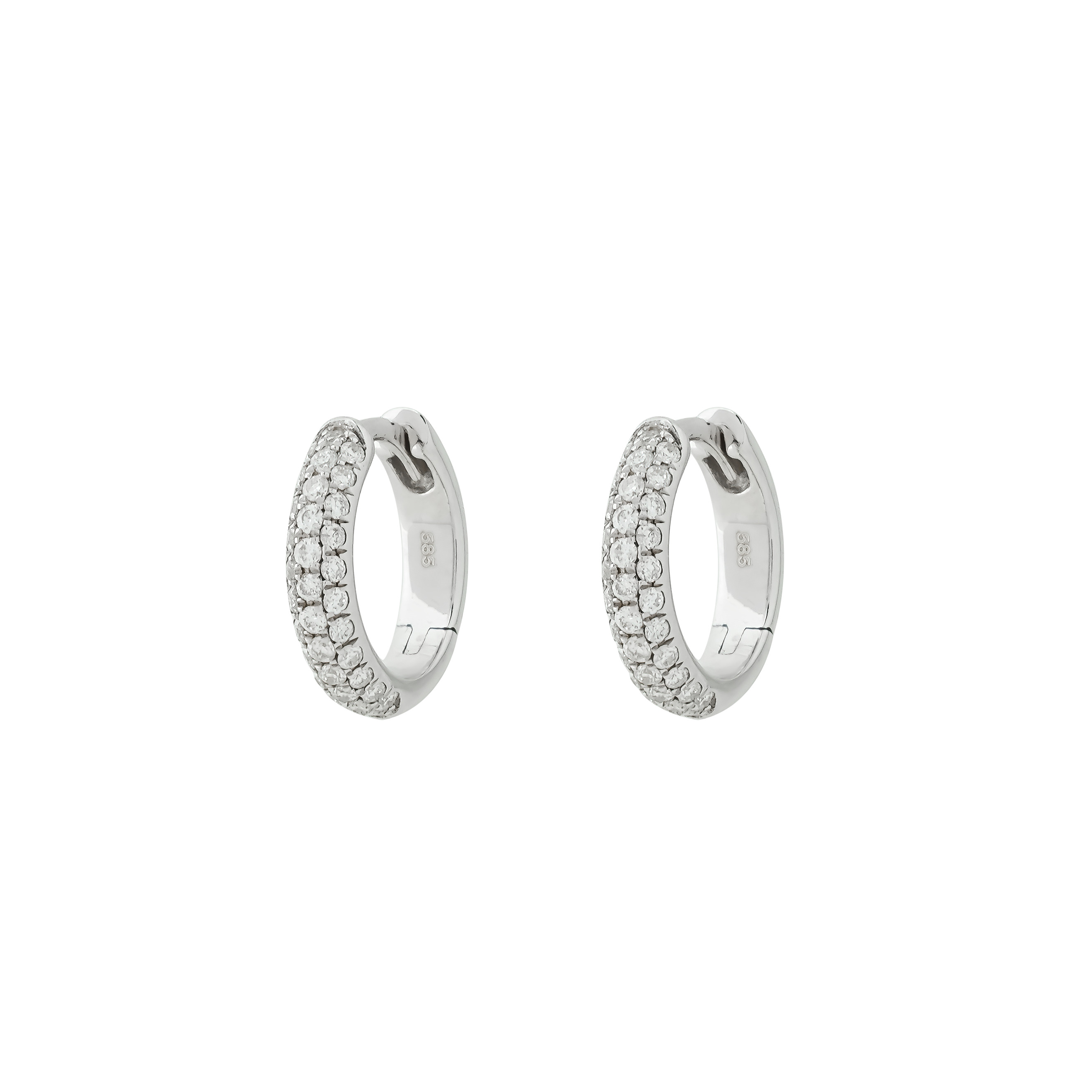 Серьги из белого золота с бриллиантами