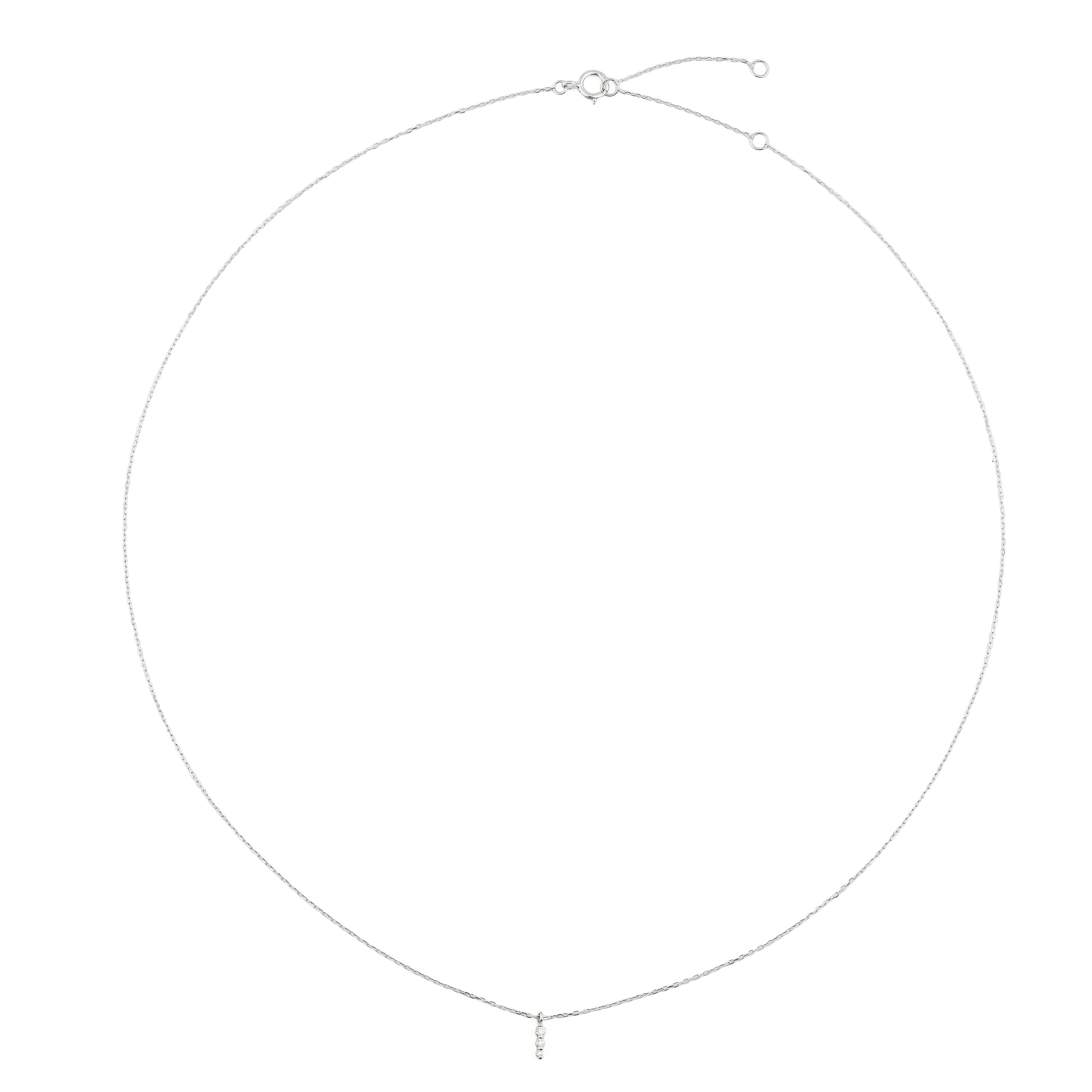 Pendant on a white gold chain with diamonds