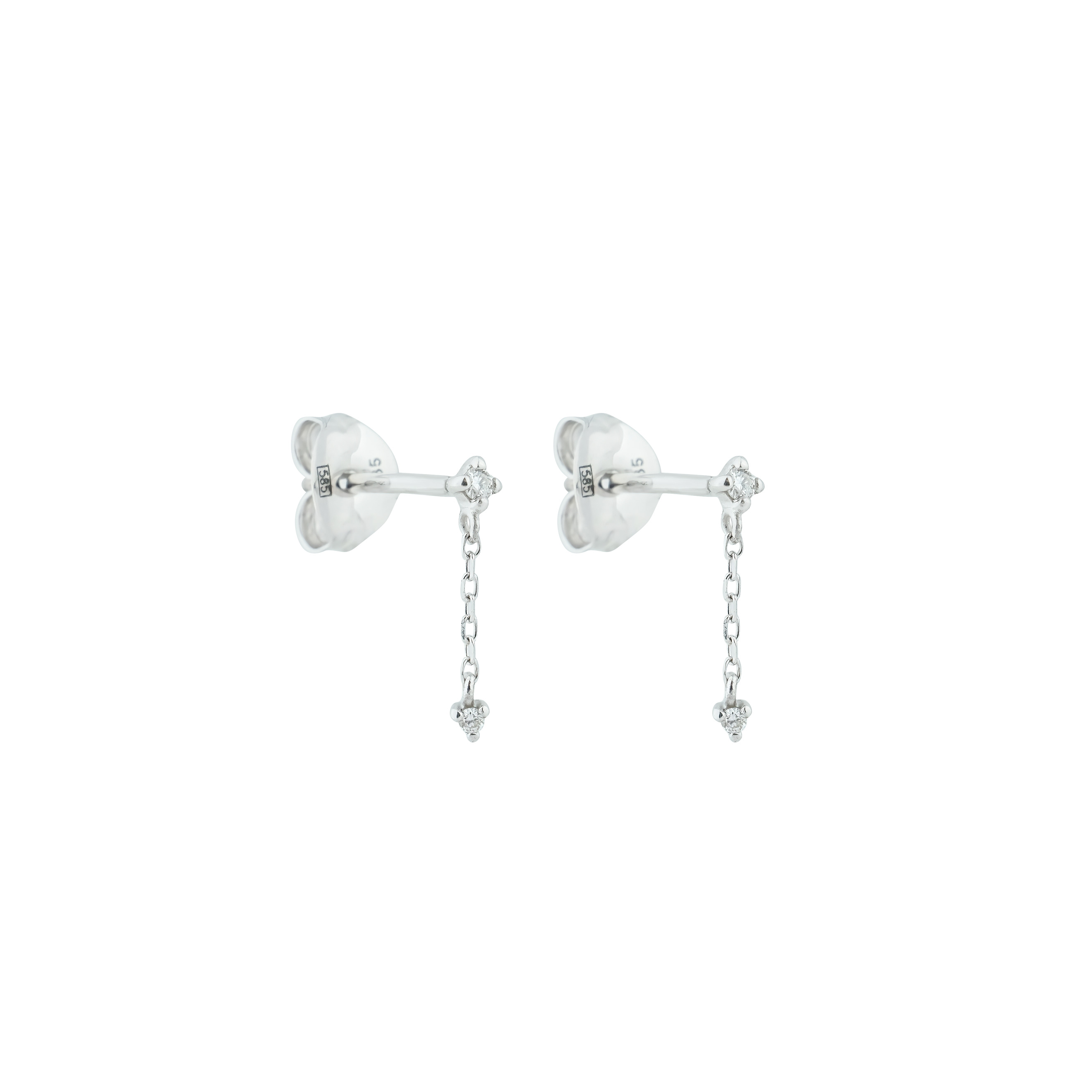 Серьги из белого золота с бриллиантами