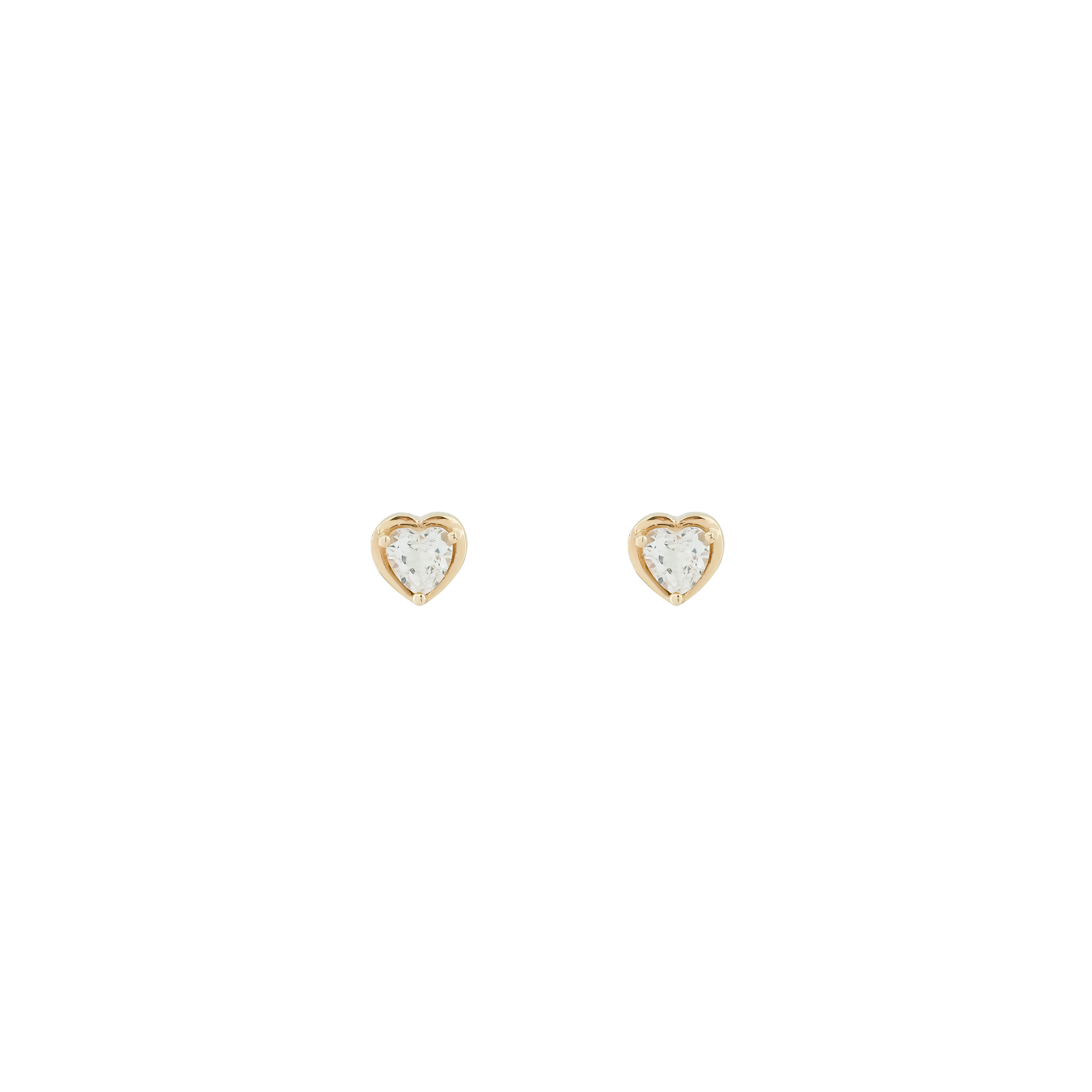 Labretes made of gold with topaz