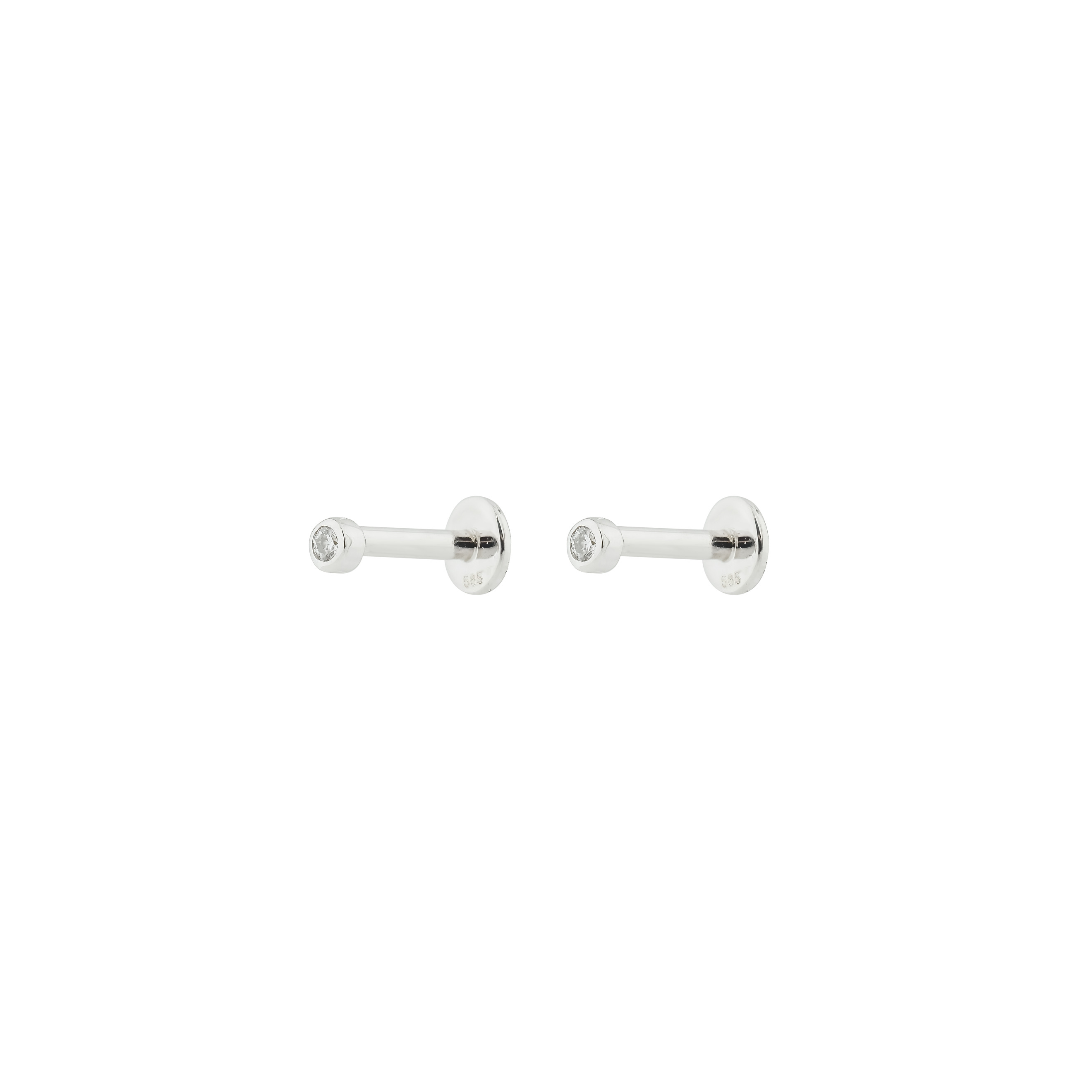Earrings made of white gold with diamonds