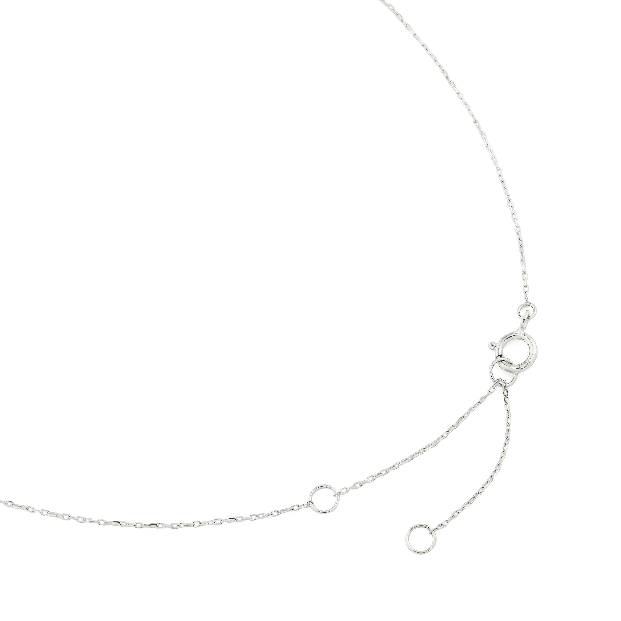 Pendant on a white gold chain with diamonds