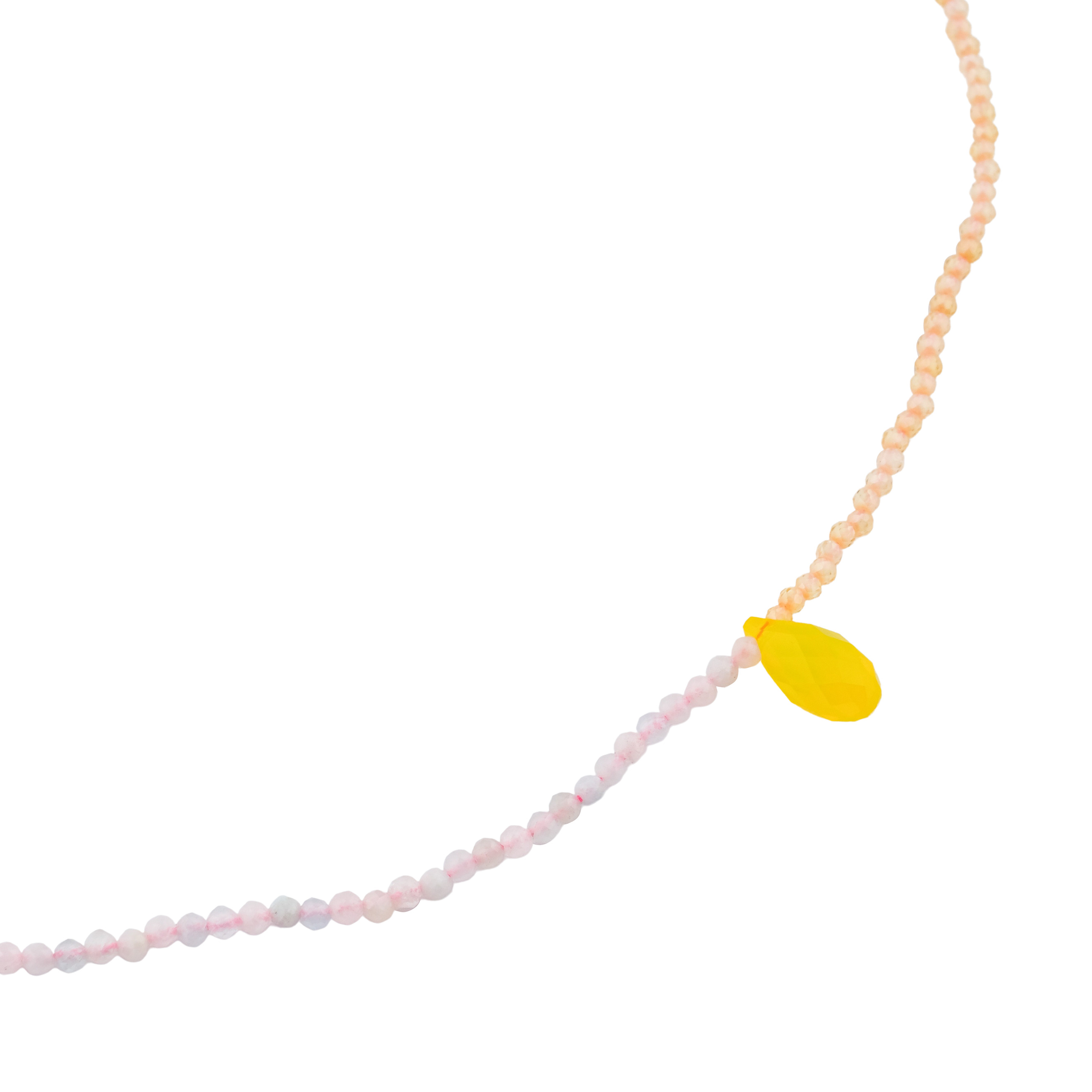 Чокер из морганита, цирконов и подвеской Swarovski