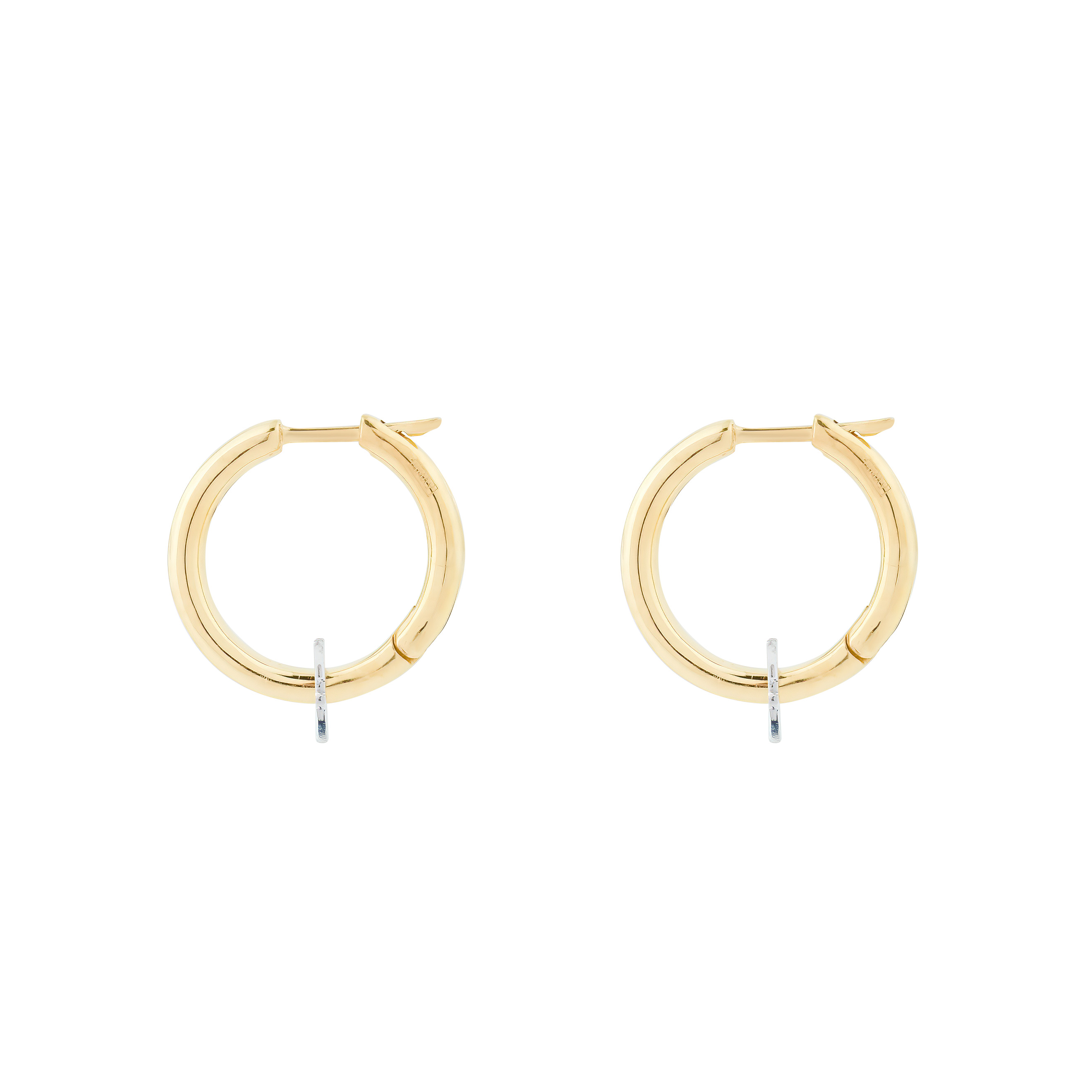 Позолоченные серьги-кольца Star Hoops