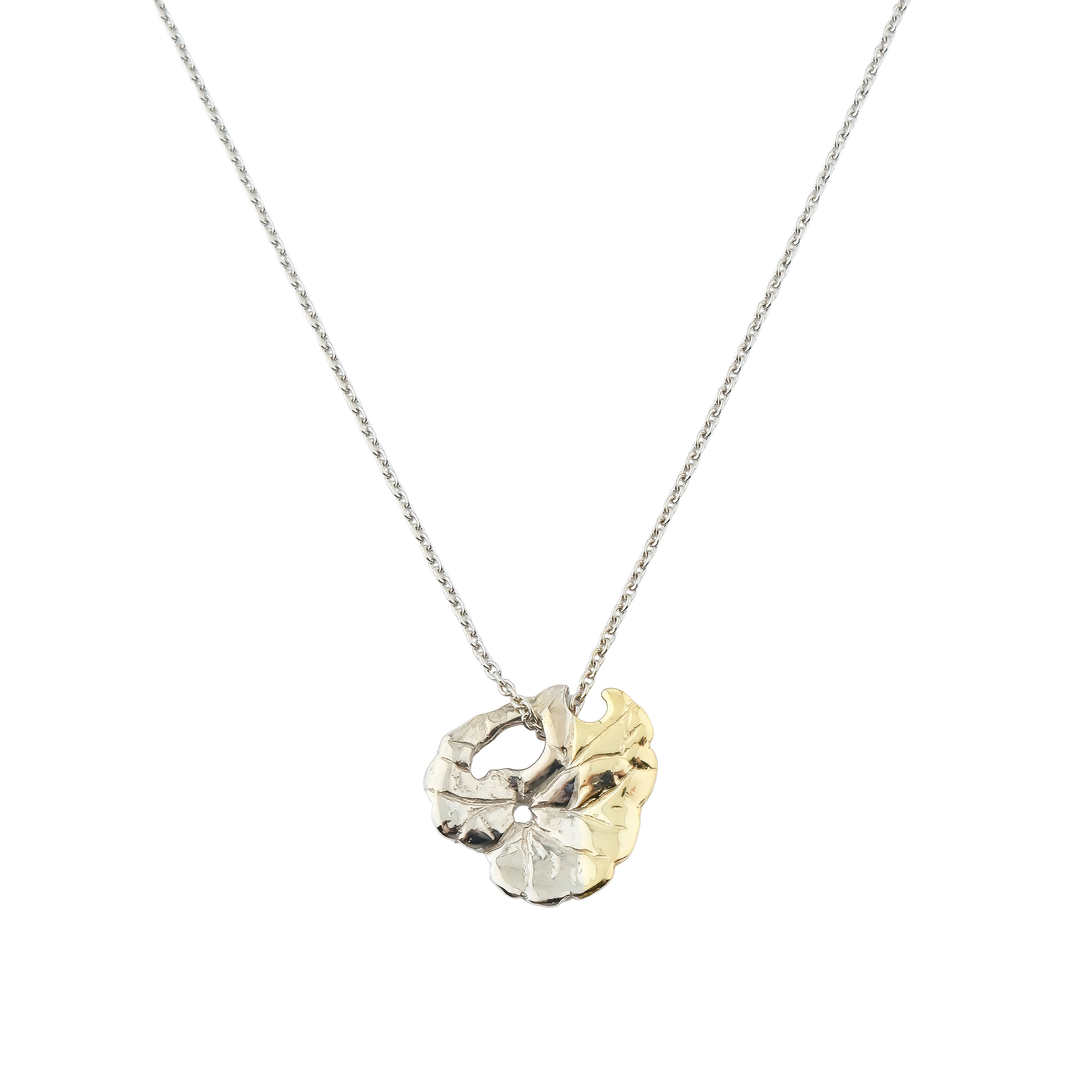 Silver pendant geranium bicolor