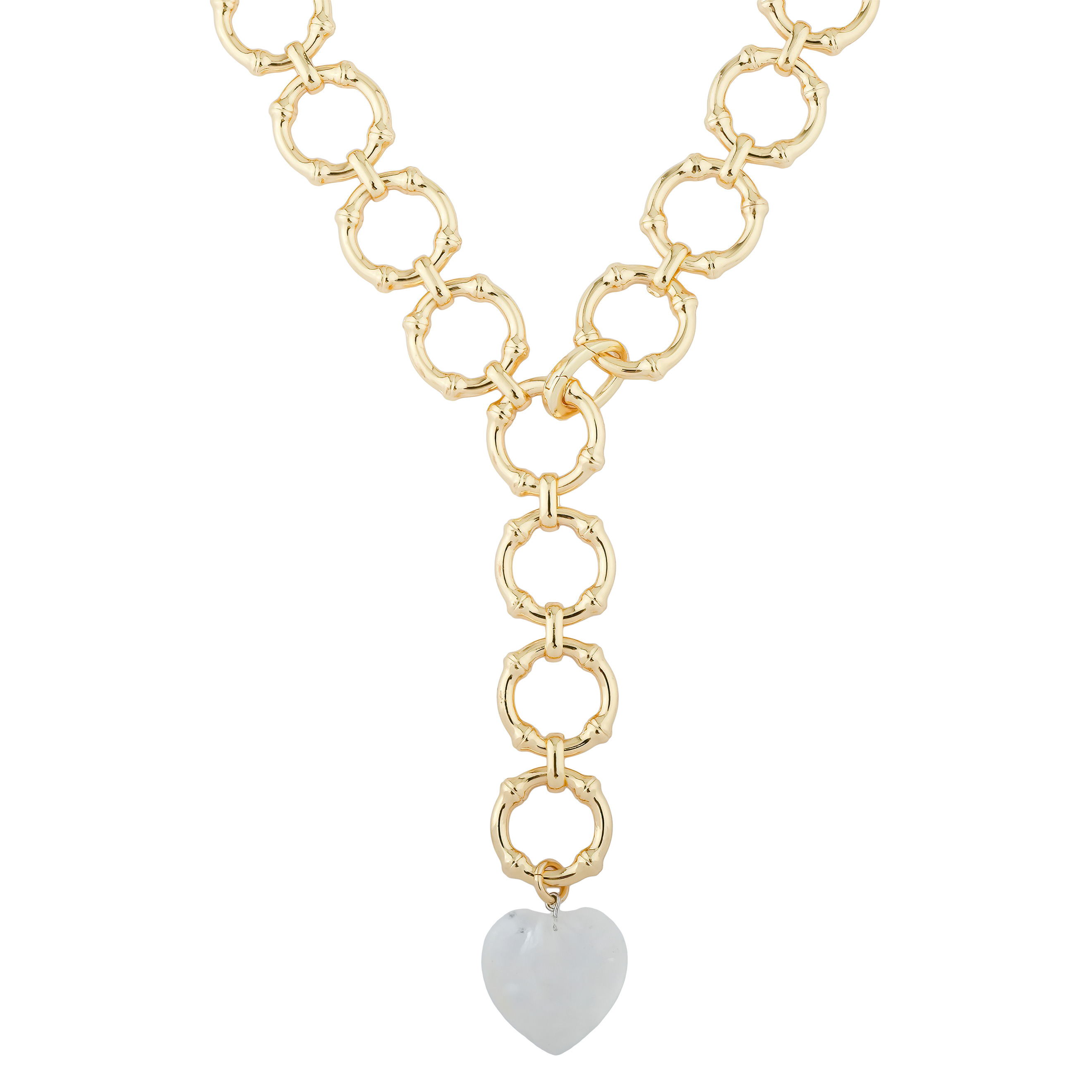 Jewelry alloy belt with gold plating and rhinestone pendant "ROME"
