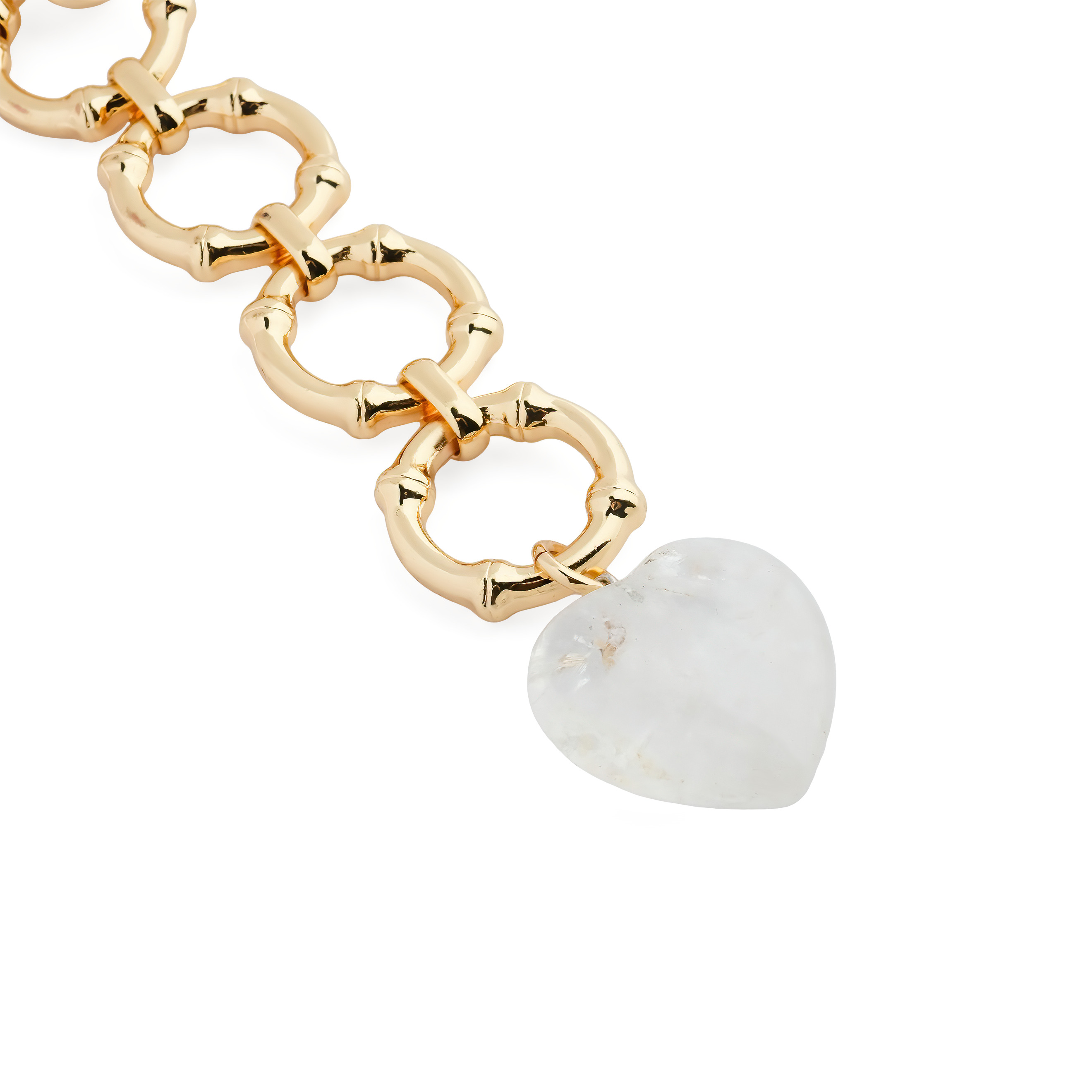 Jewelry alloy belt with gold plating and rhinestone pendant "ROME"