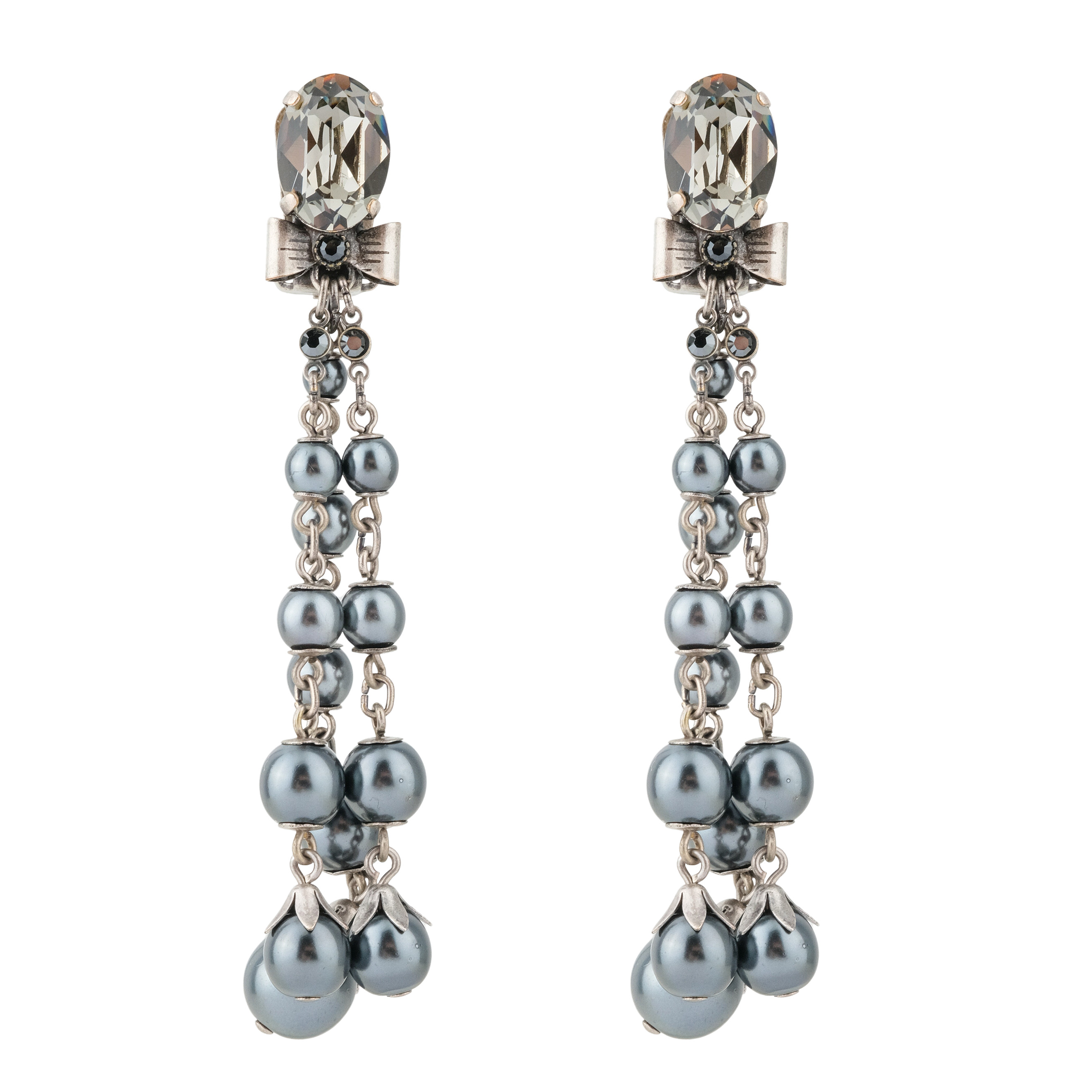 Длинные клипсы Pearl 'n' Ribbons