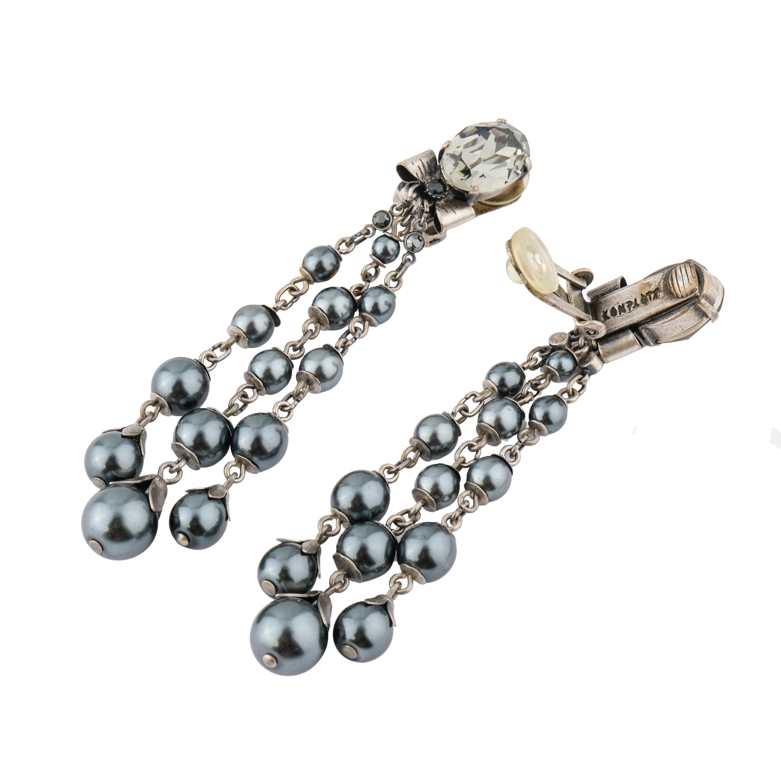 Длинные клипсы Pearl 'n' Ribbons