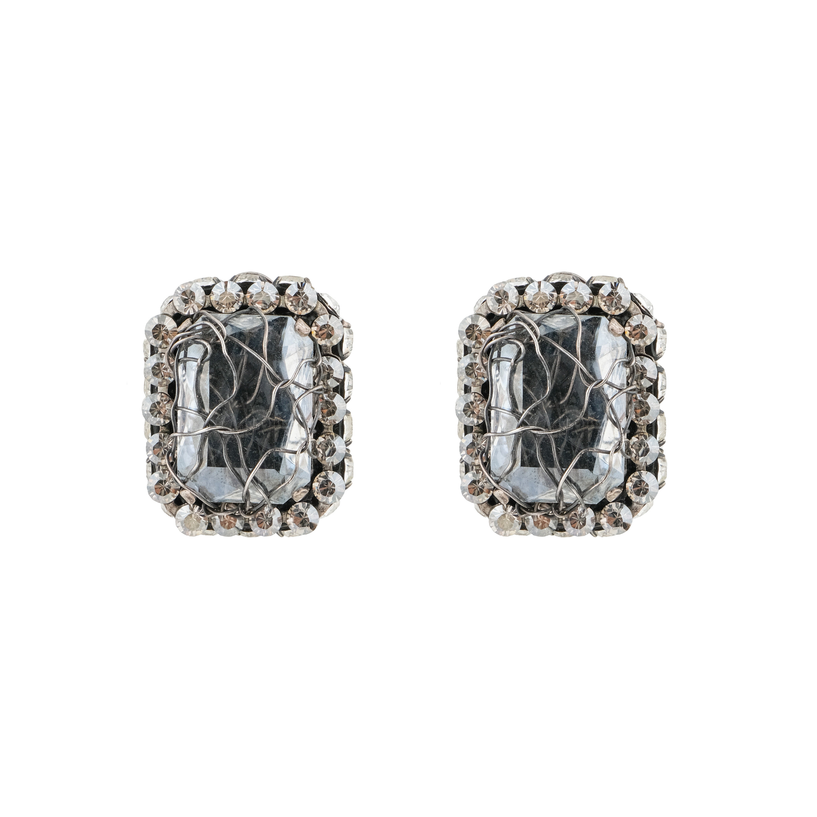 Ice Cocoon clips with crystals