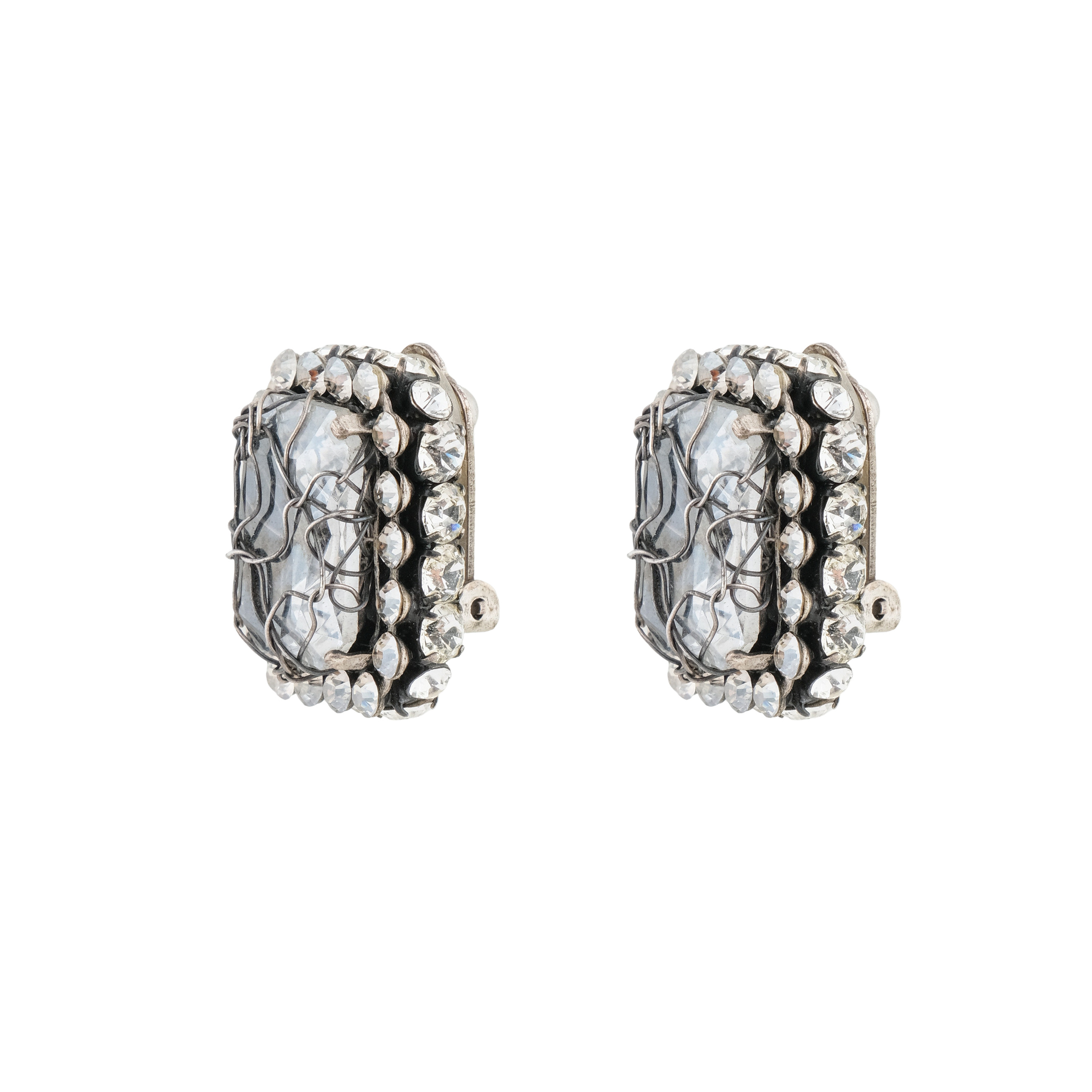 Ice Cocoon clips with crystals
