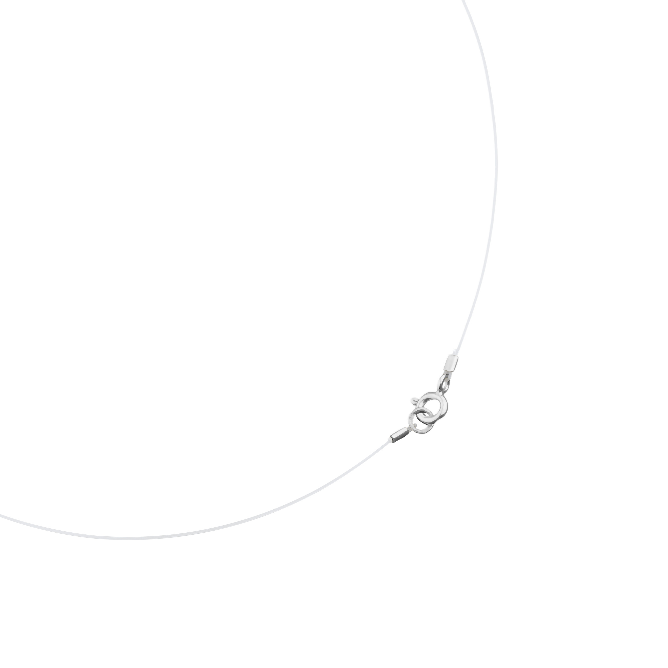 Серебряное колье на леске Sparkling