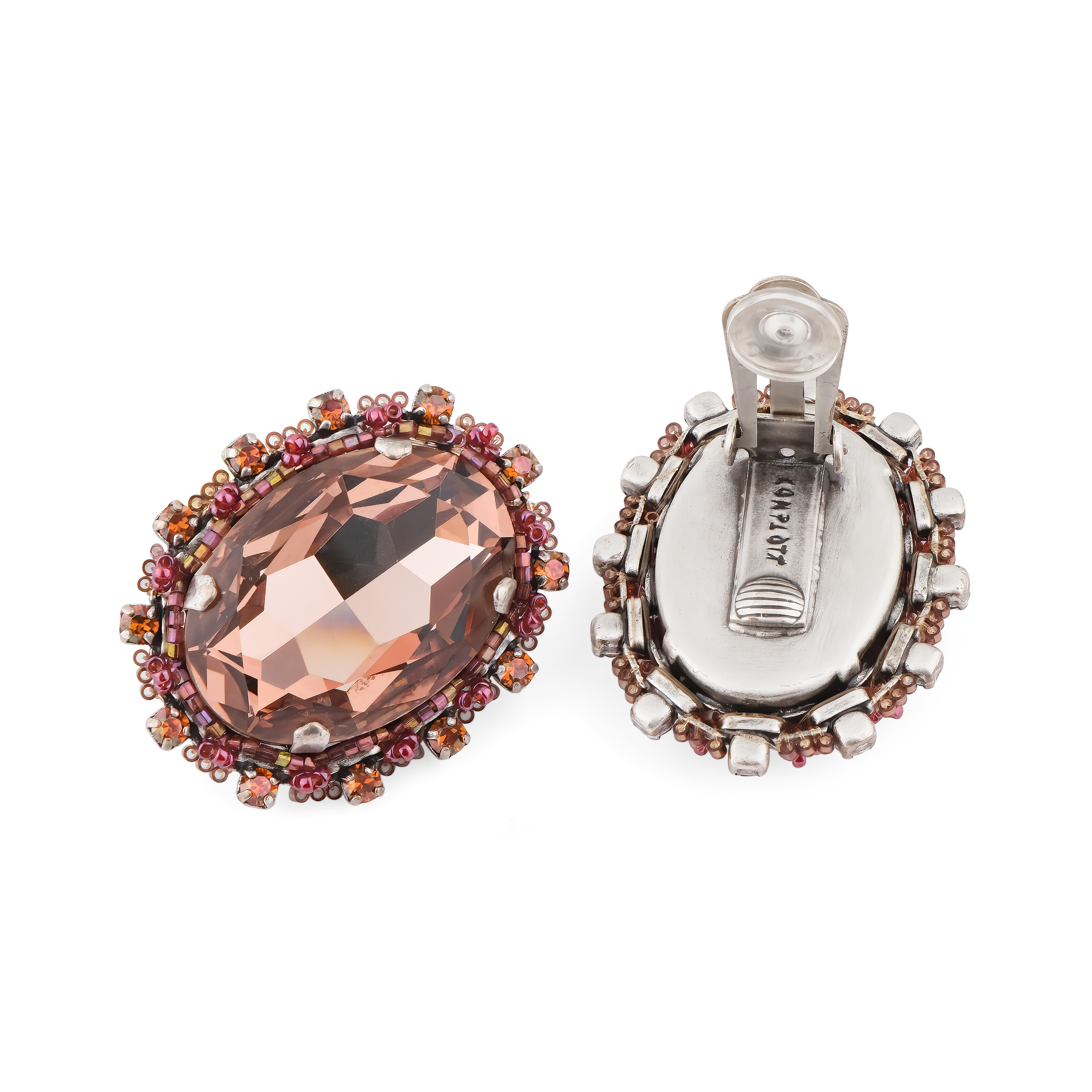 African Glam Clips with red crystals
