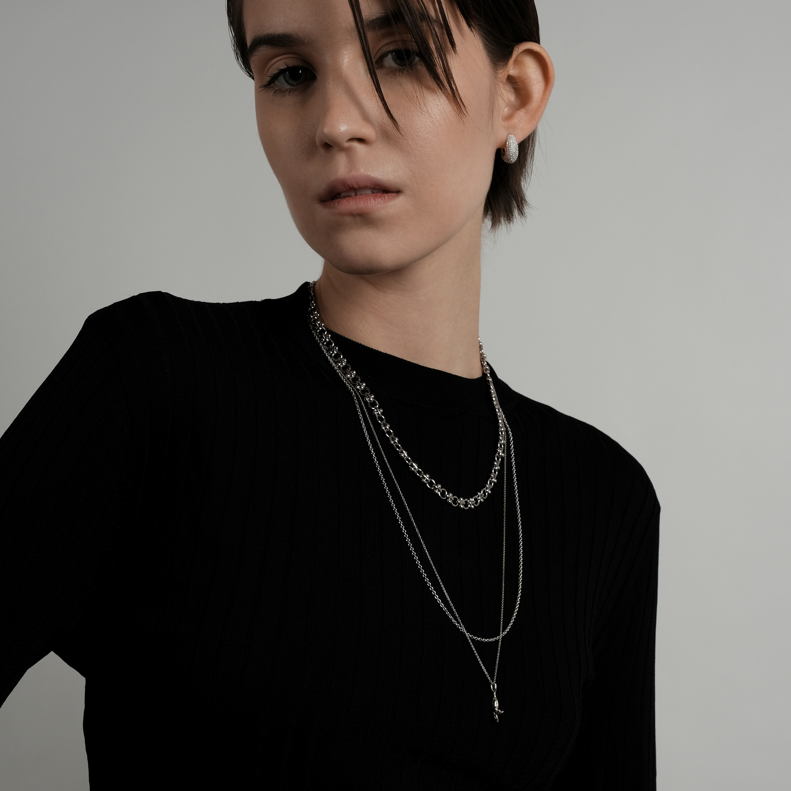 Базовая цепочка Rolo Chain из серебра 925 пробы