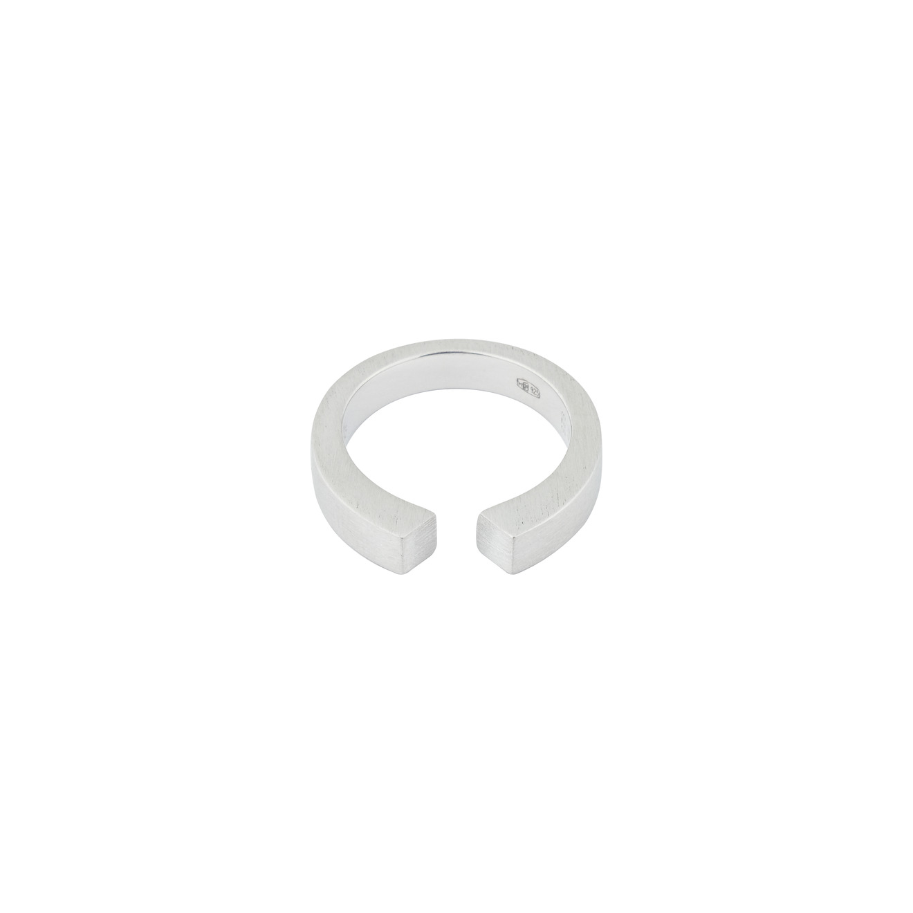 Tom Wood Матовое незамкнутое кольцо Split ring из сереба tom wood кольцо cage ring single из серебра