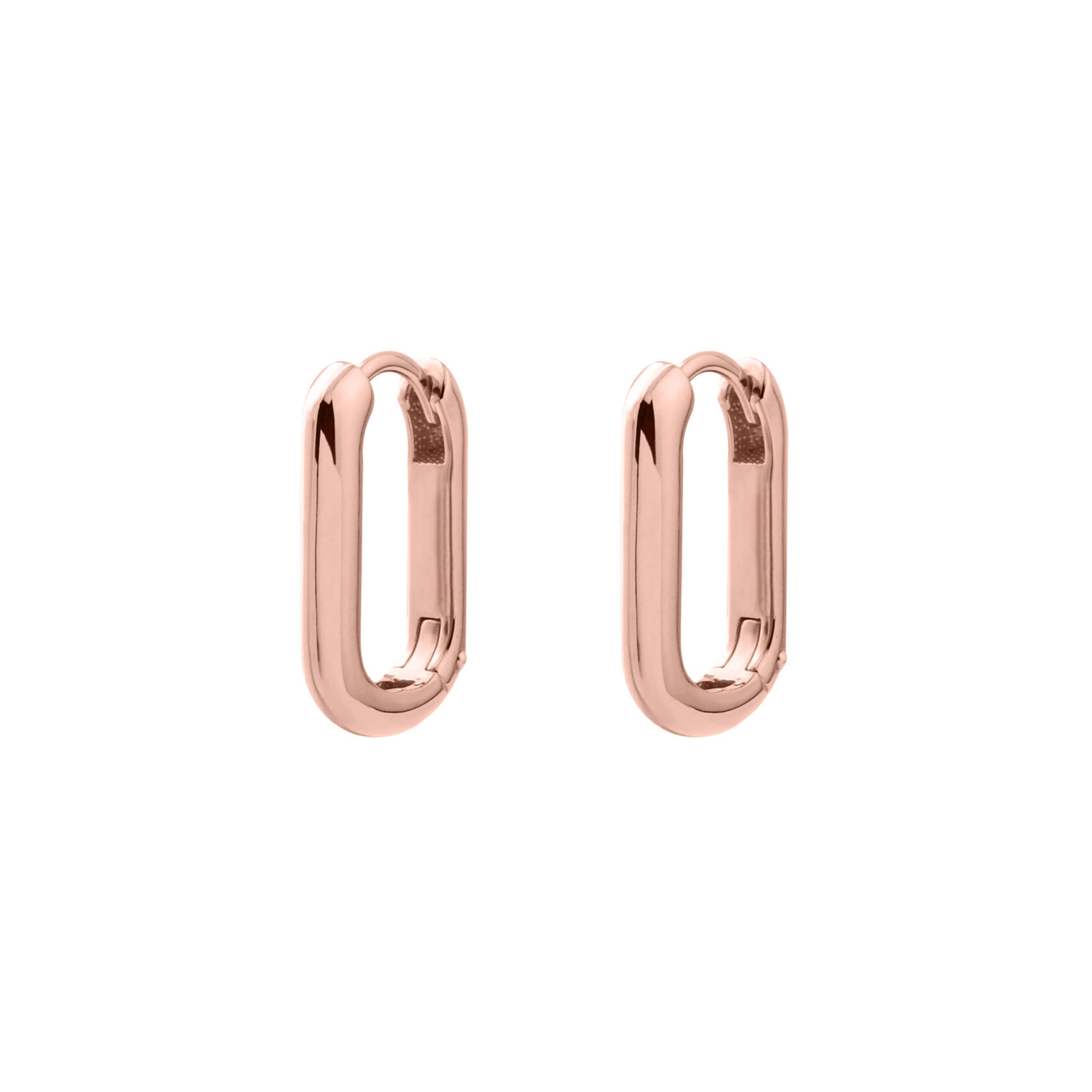 Серьги-кольца LUTA Jewelry Серебряные с розовой позолотой серьги-кольца