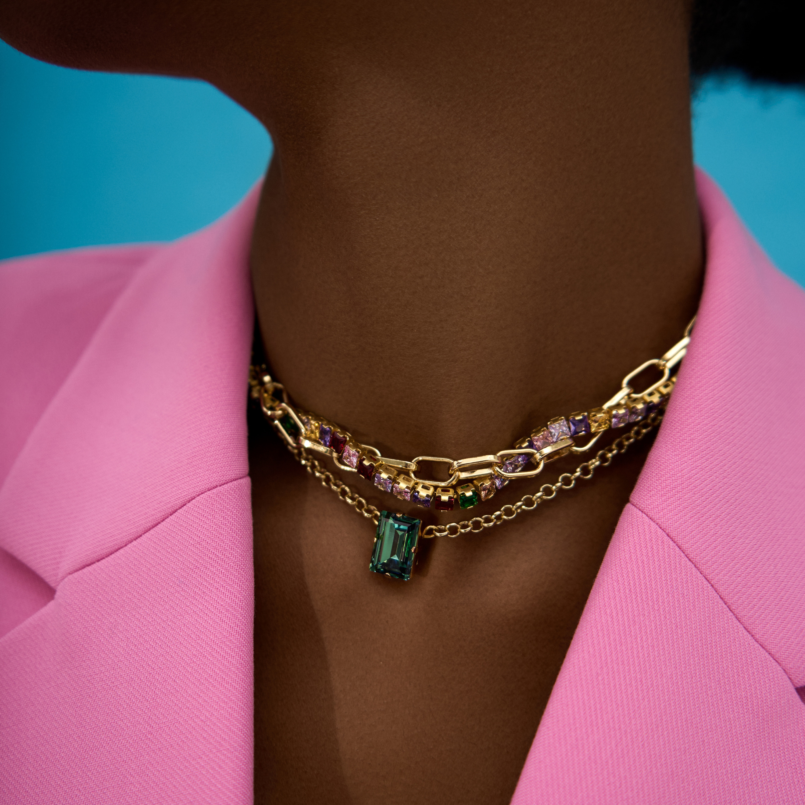 Necklace with Sparkling crystals