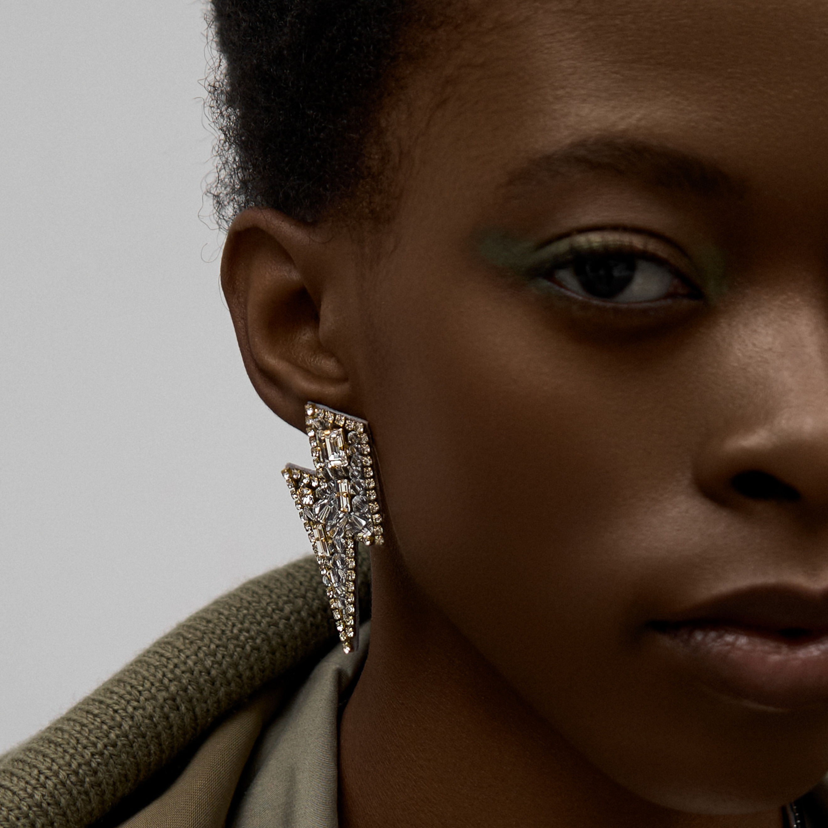Gold-plated earrings with ZZ crystals