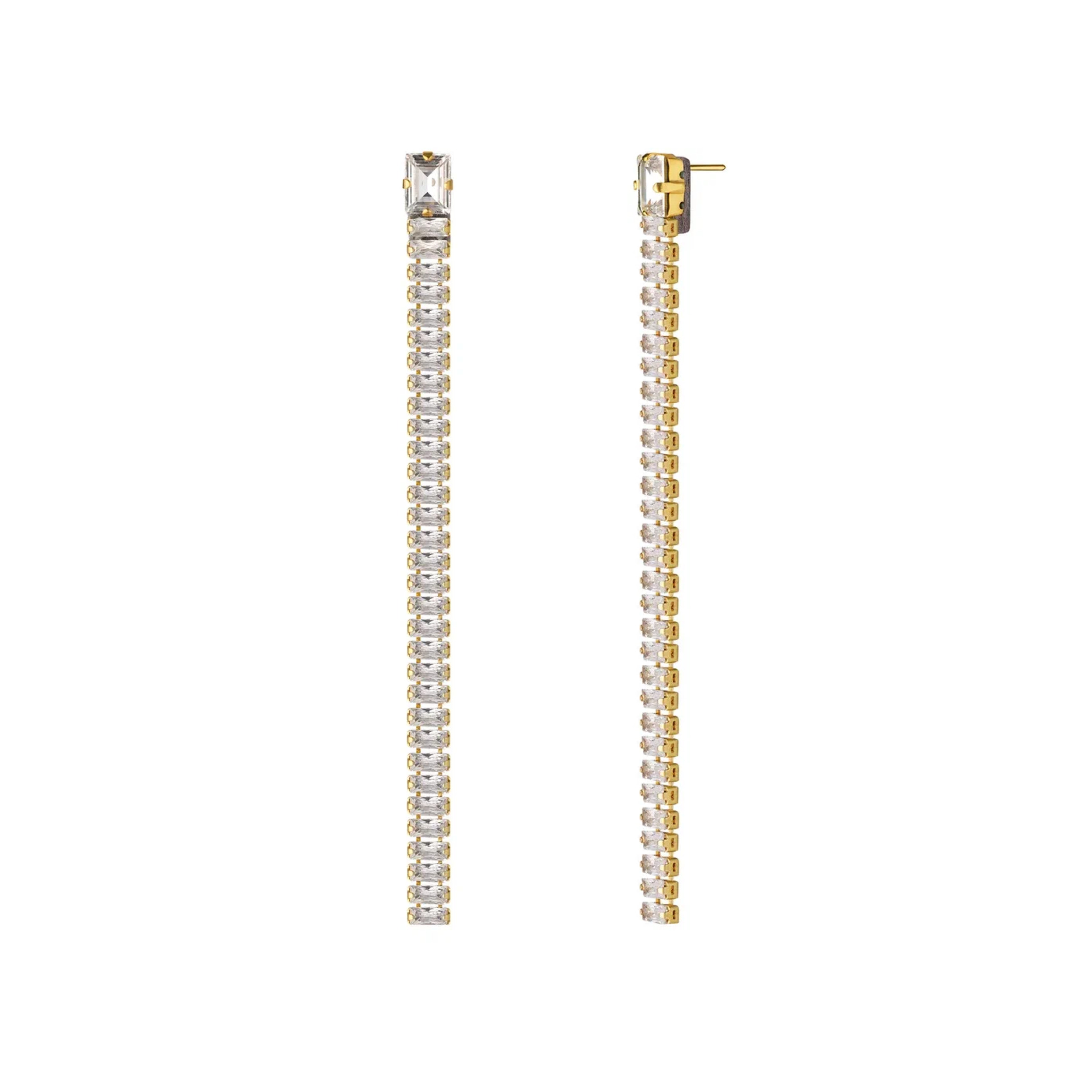 Gold-plated earrings with Chin-Chin crystals