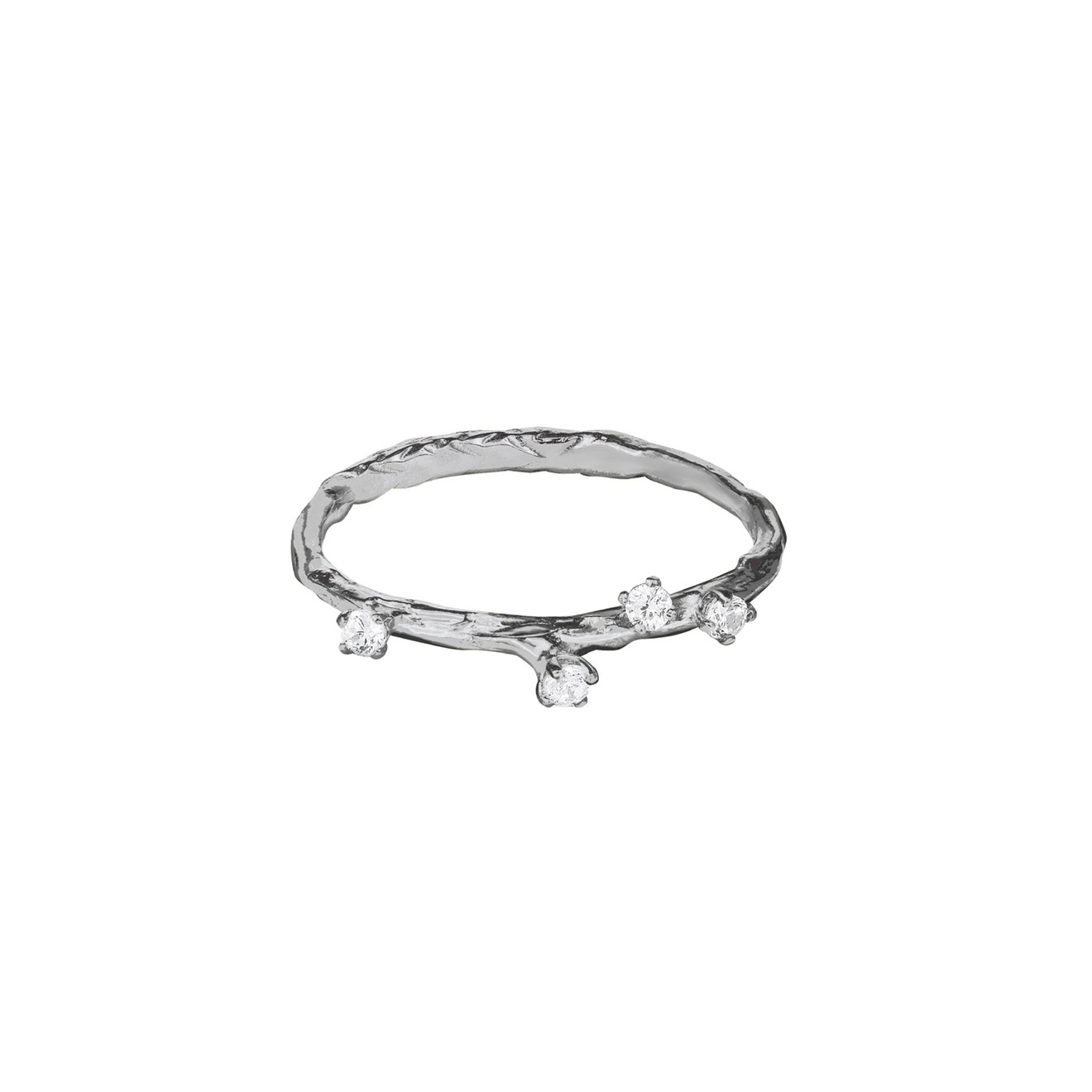 nastya maximova тонкое позолоченное кольцо из серебра с 5 кристаллами Nastya Maximova Тонкое кольцо из серебра с фианитами