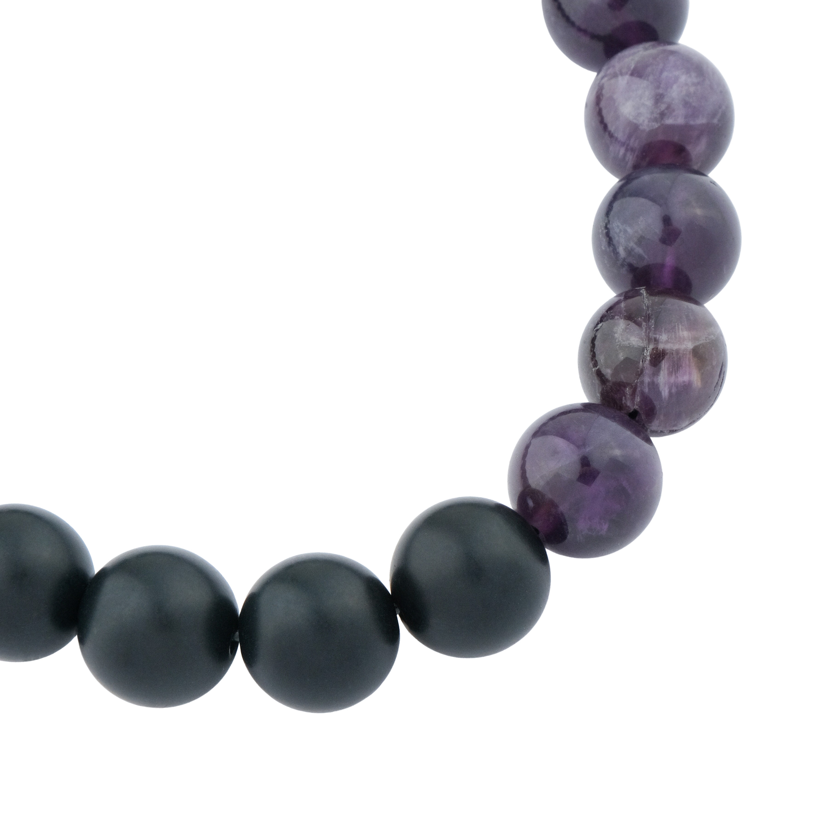 Bracelet made of agate and amethyst Ø10mm