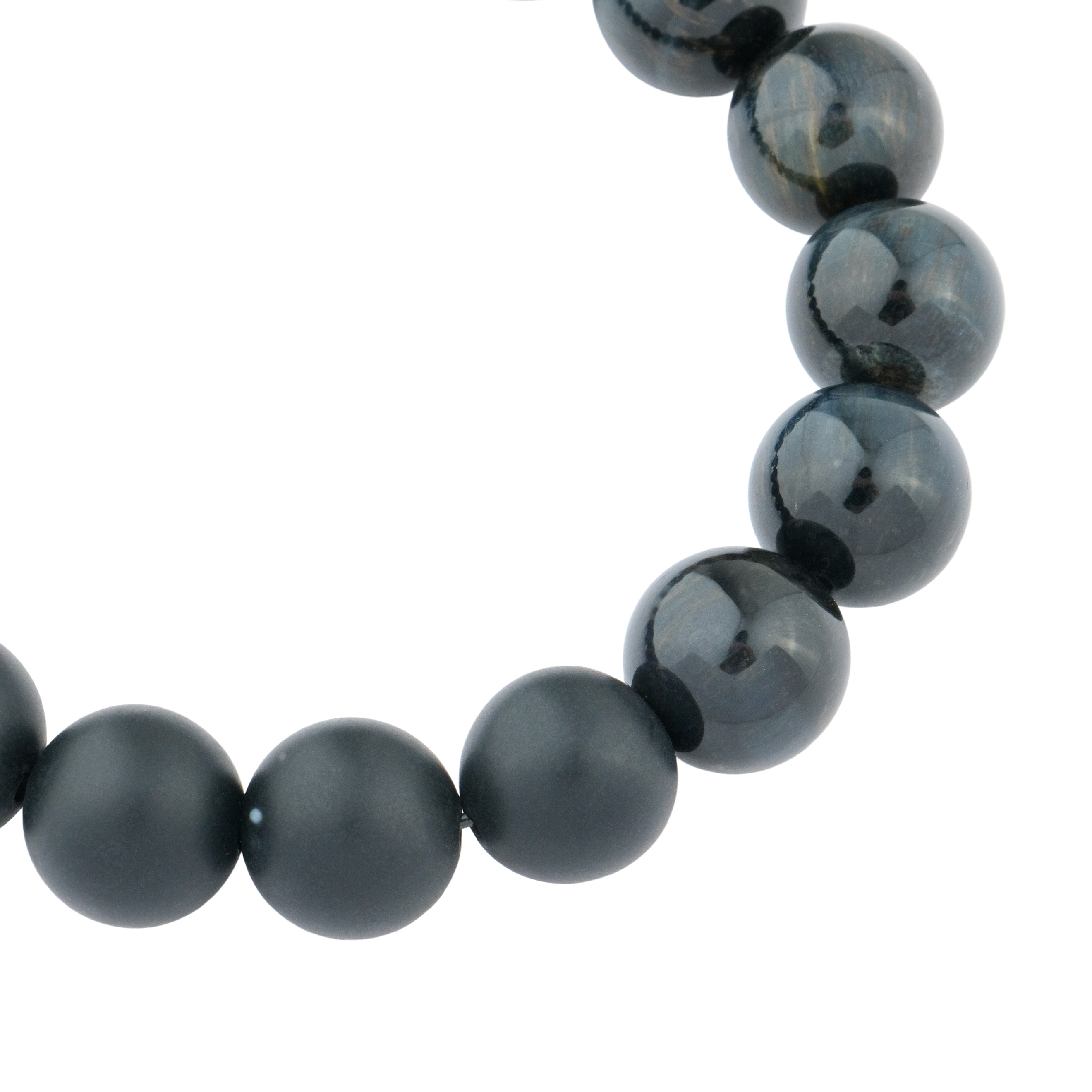 Bracelet made of agate and hawkeye Ø12mm