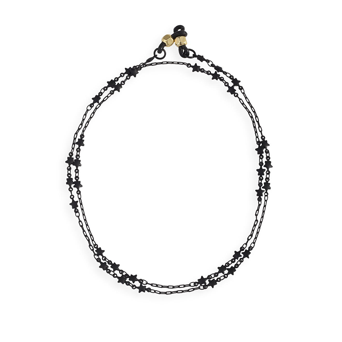Black chain for glasses with stars
