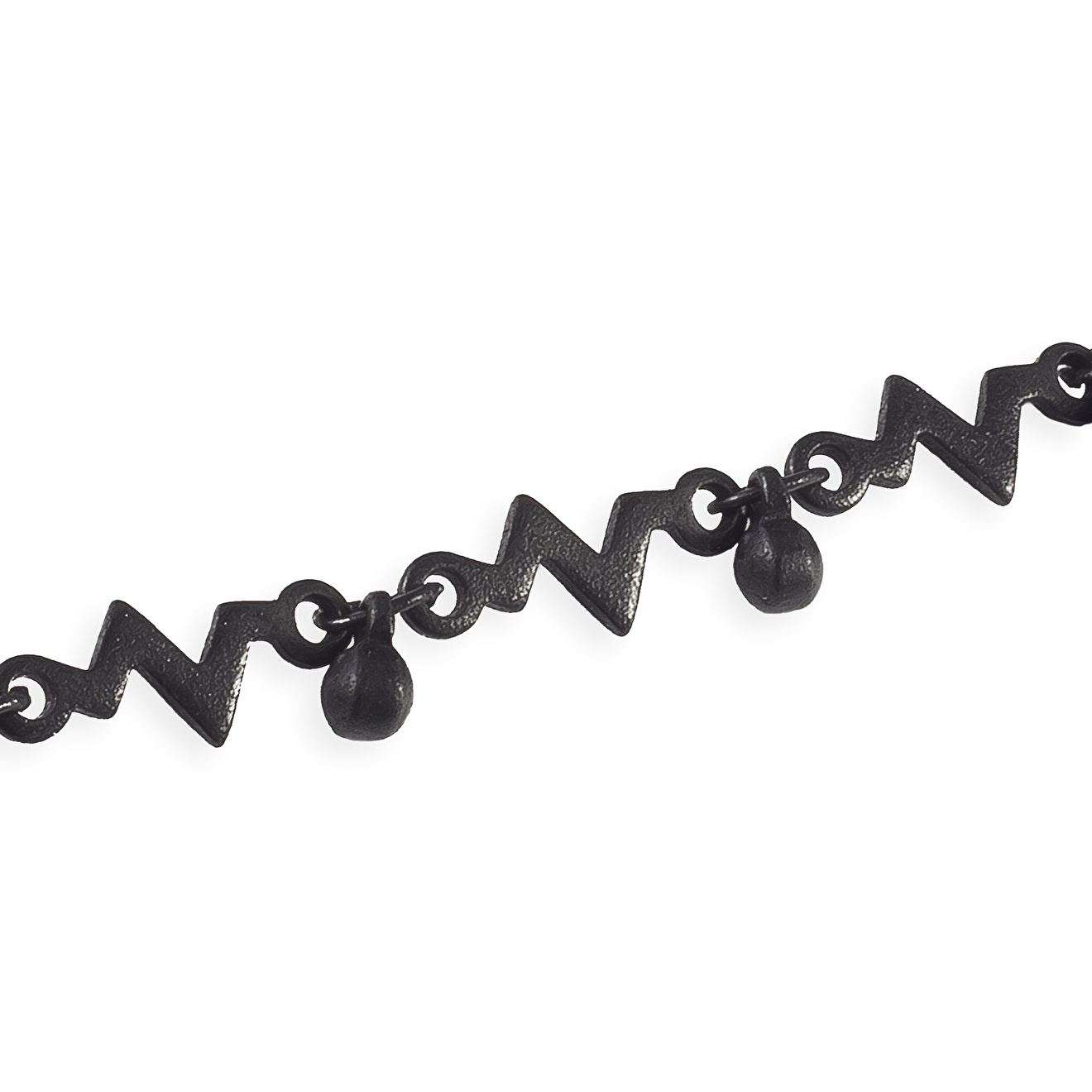 Black chain for glasses with zigzags