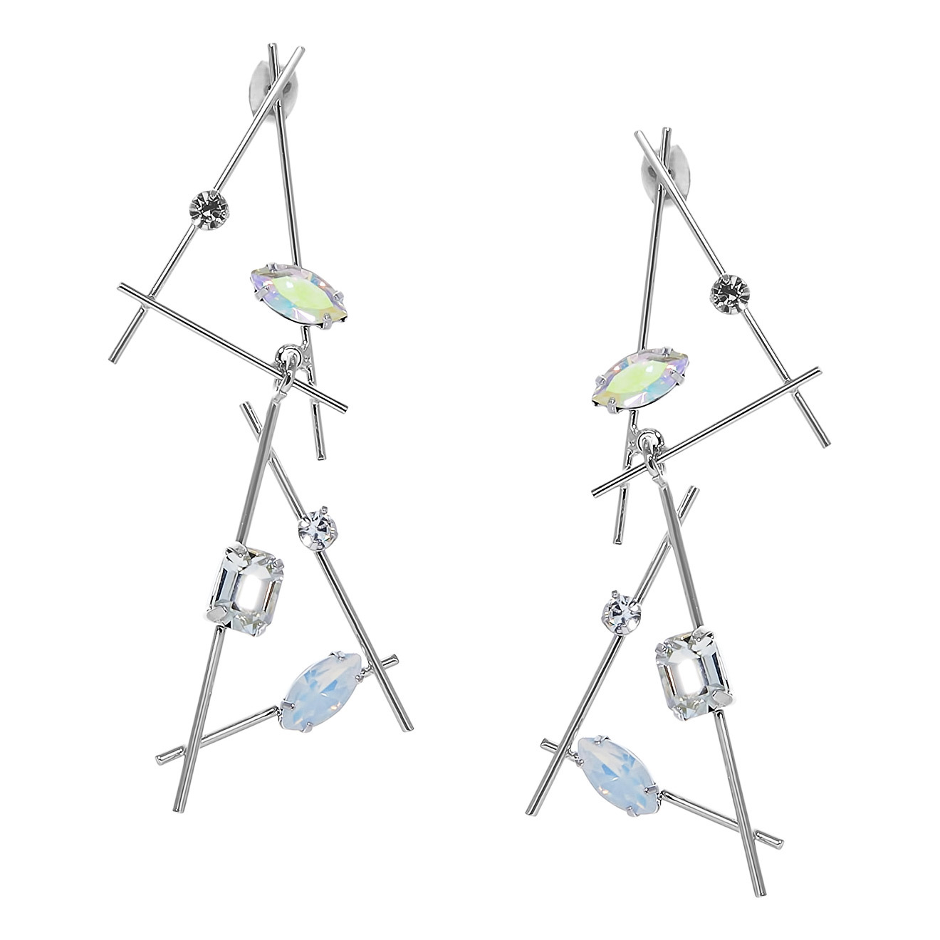 curlearrings with crystals