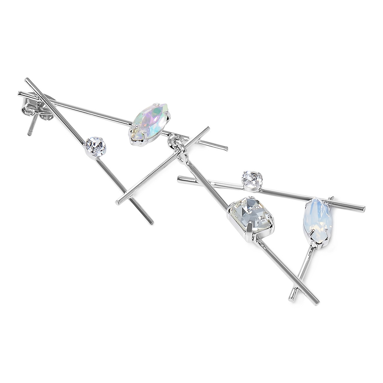 curlearrings with crystals