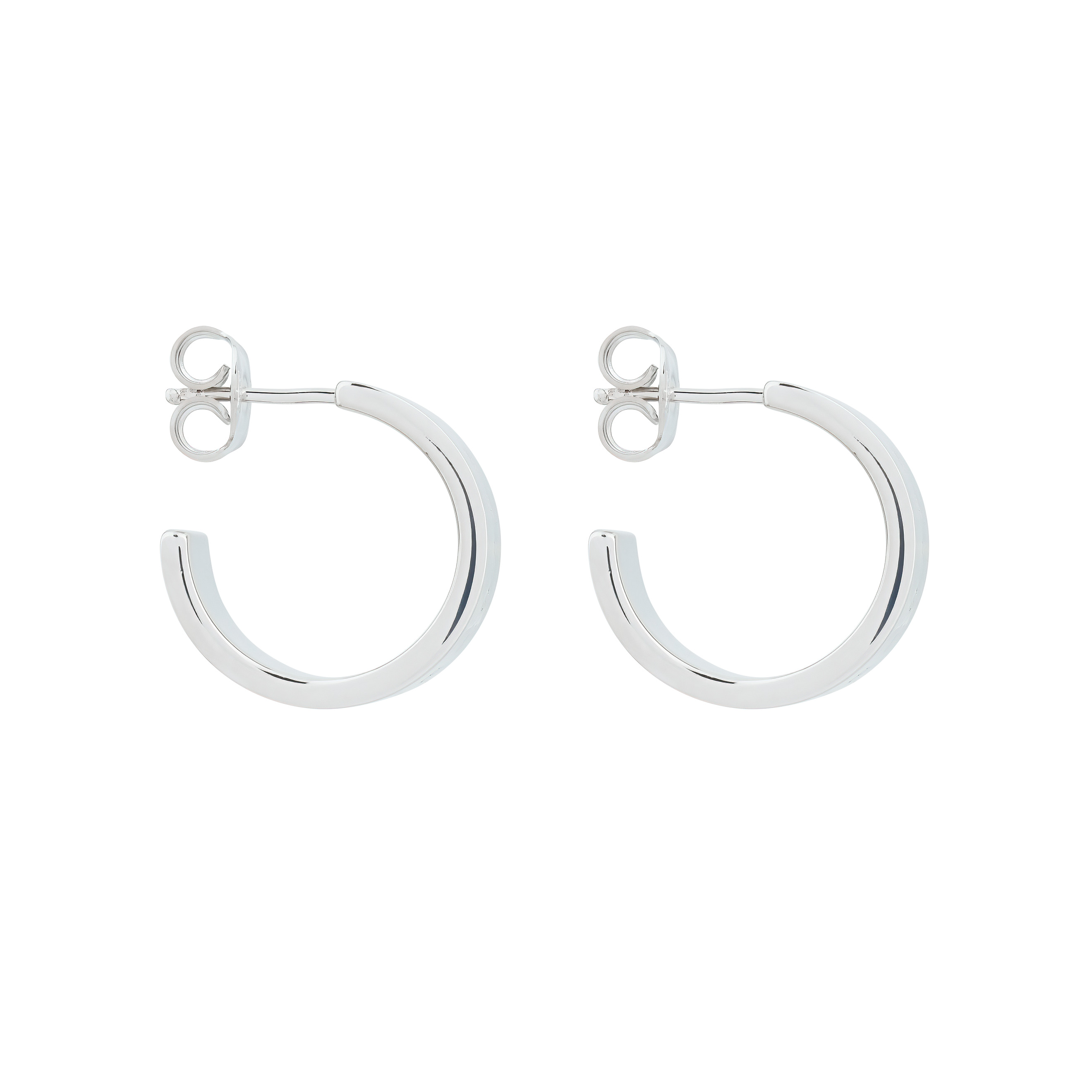 Серебристые овальные серьги с надписью Maison Margiela