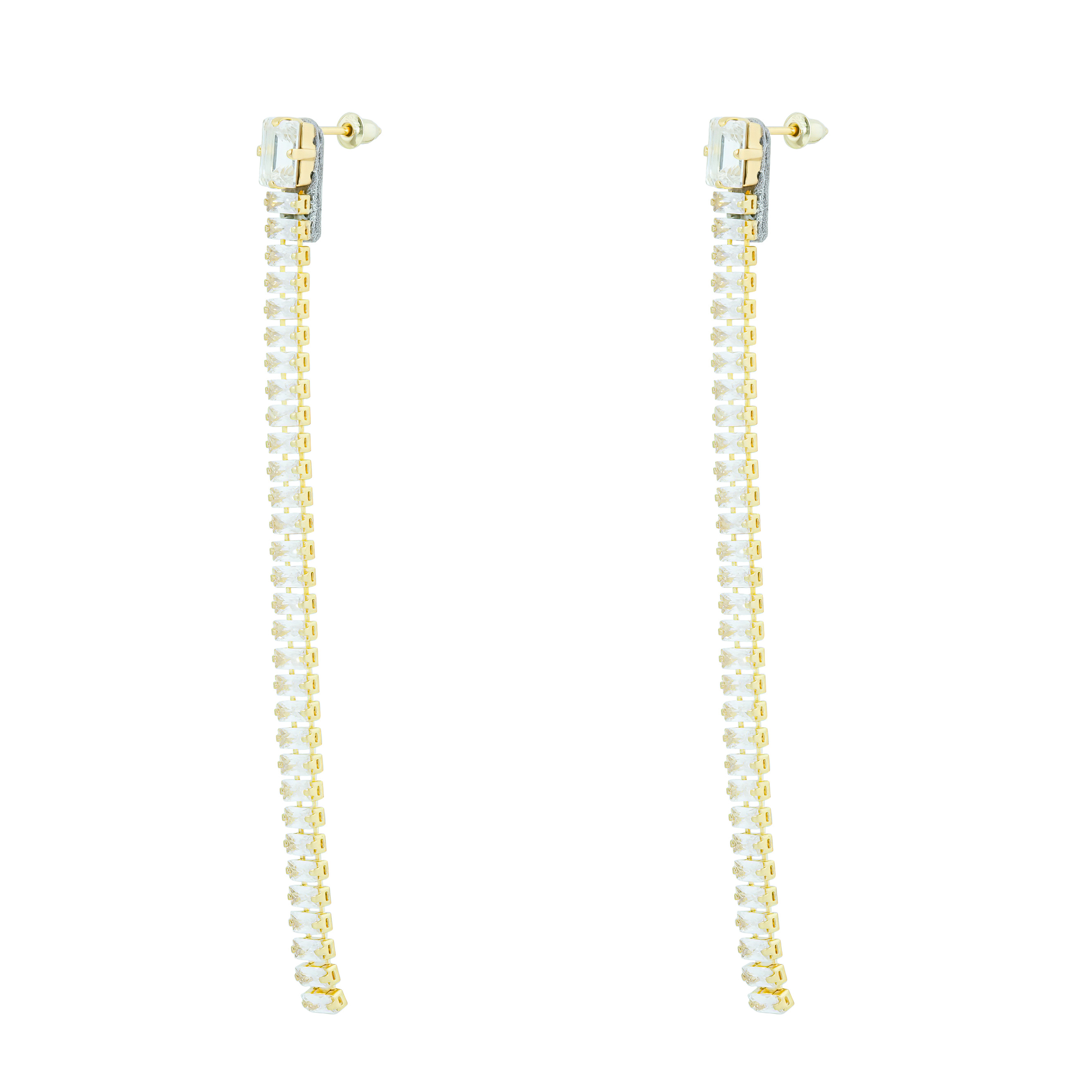 Gold-plated earrings with Chin-Chin crystals