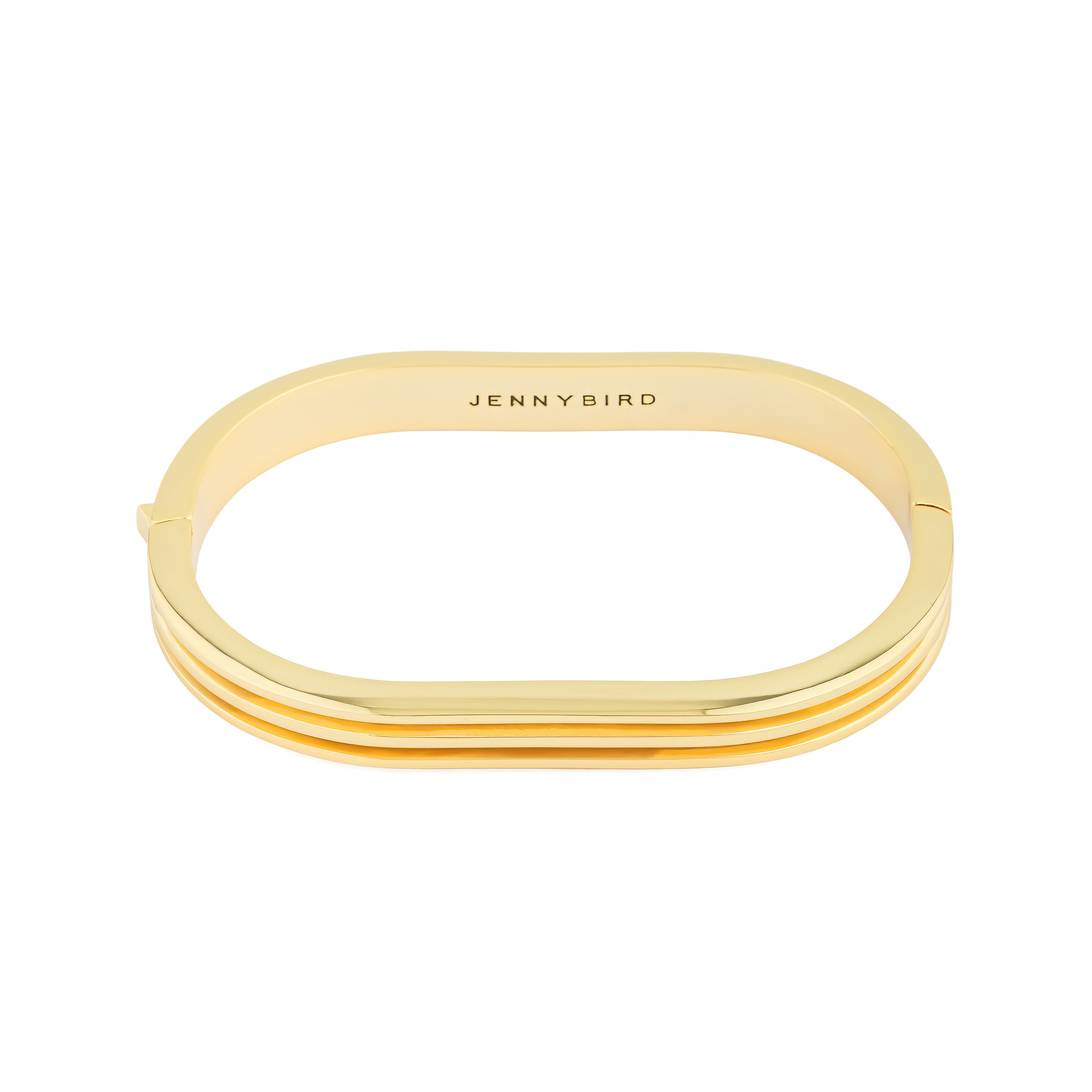 Gold-plated ribbed bracelet