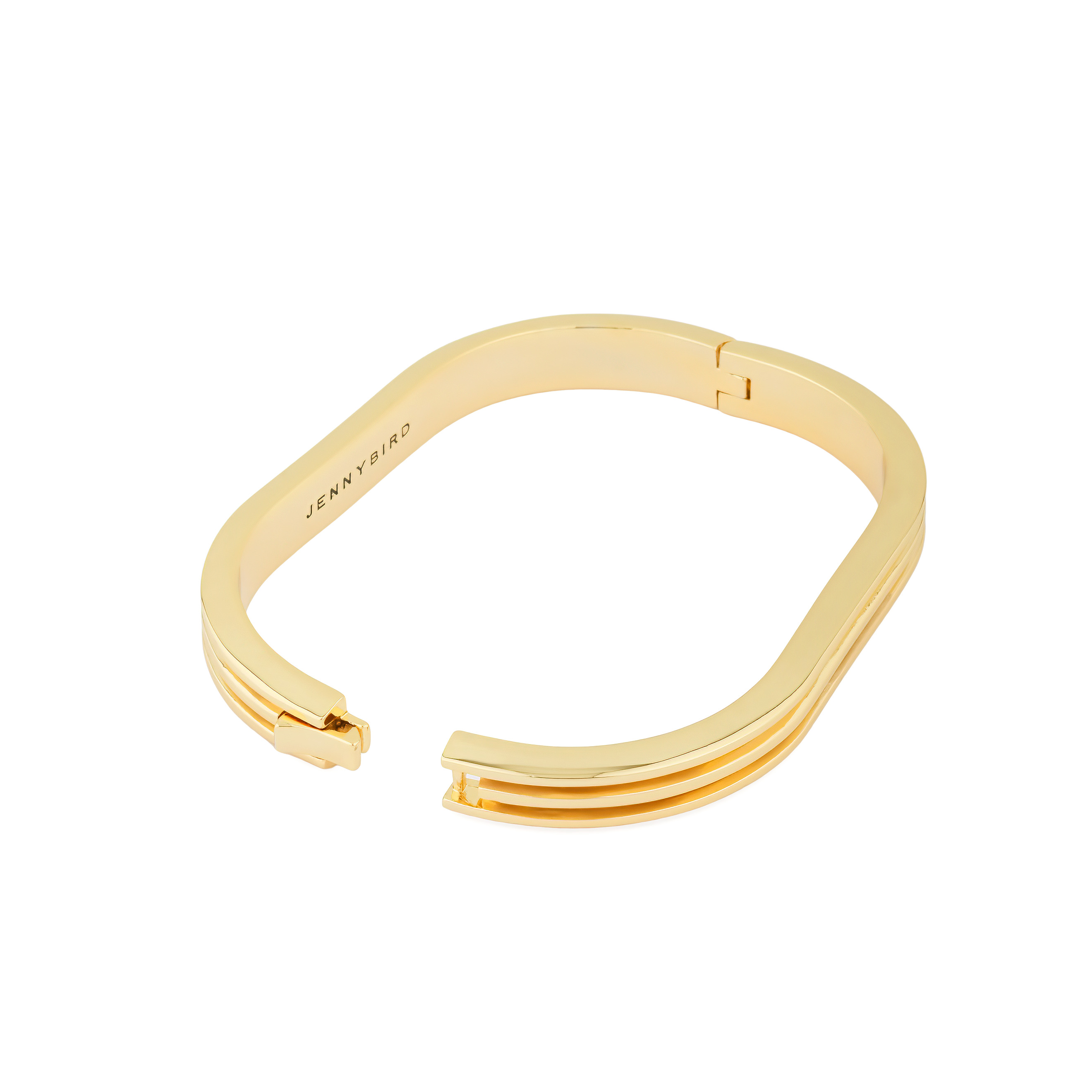 Gold-plated ribbed bracelet