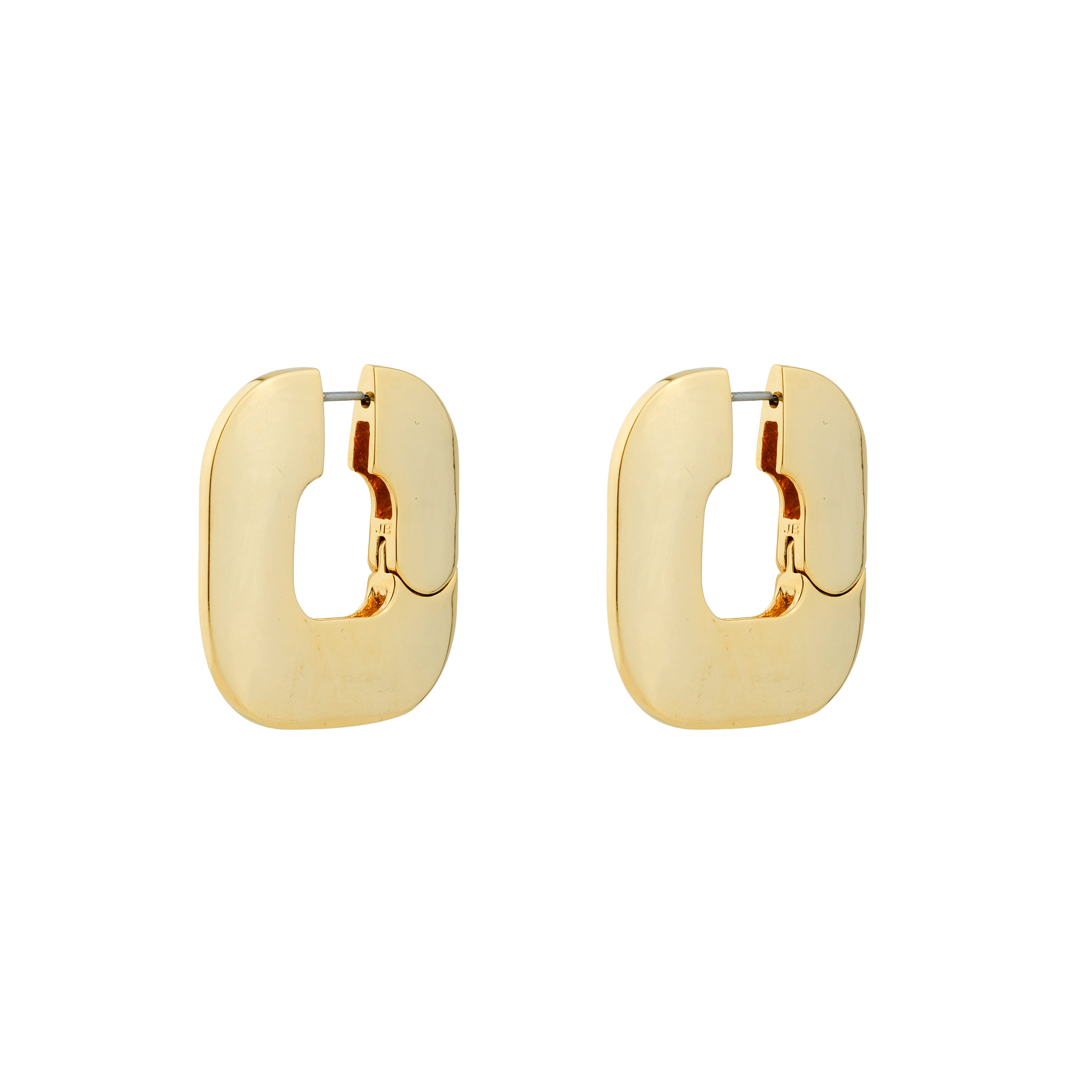 Gold-plated Square Mega Cushion Earrings