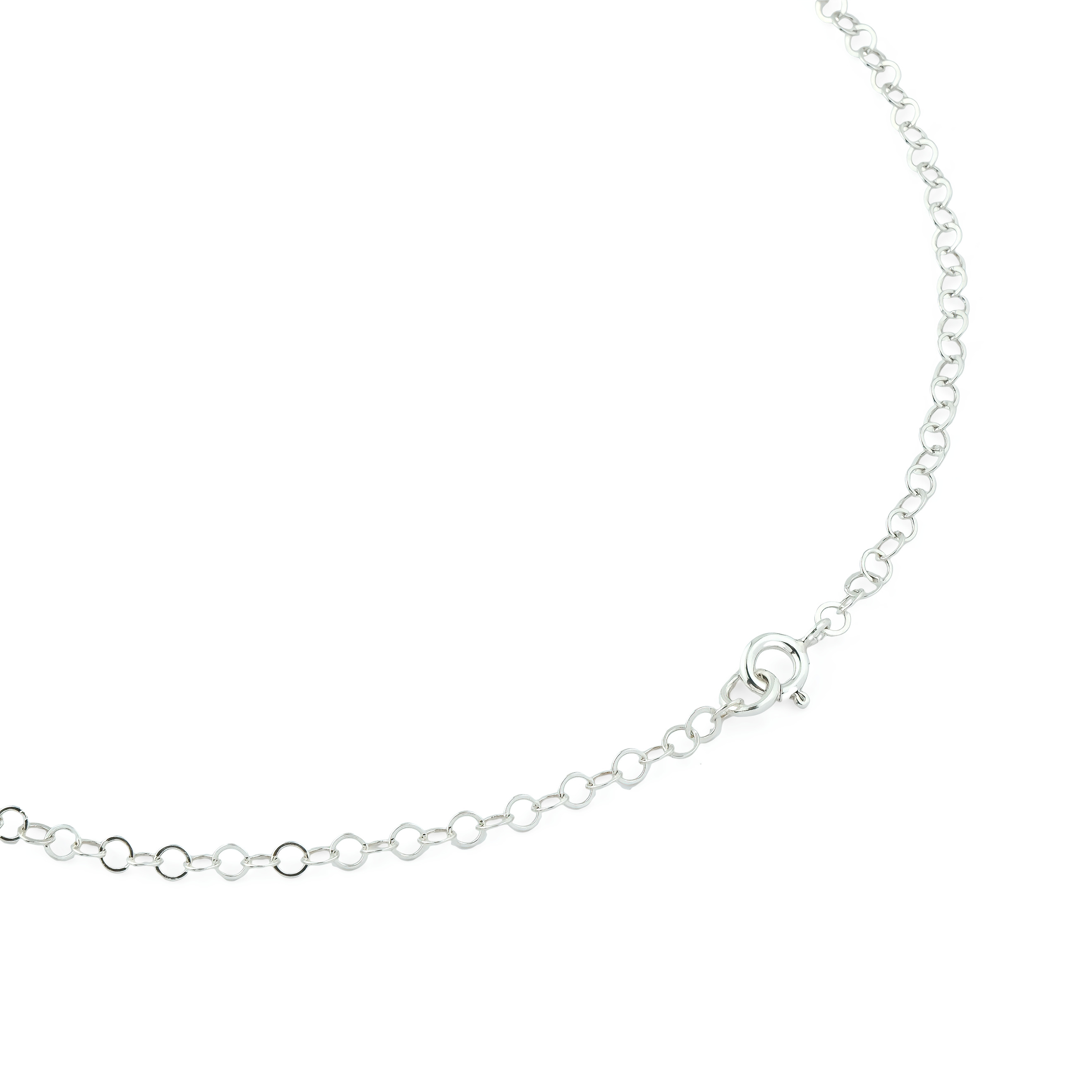 necklace with gilded round pendants with green crystals