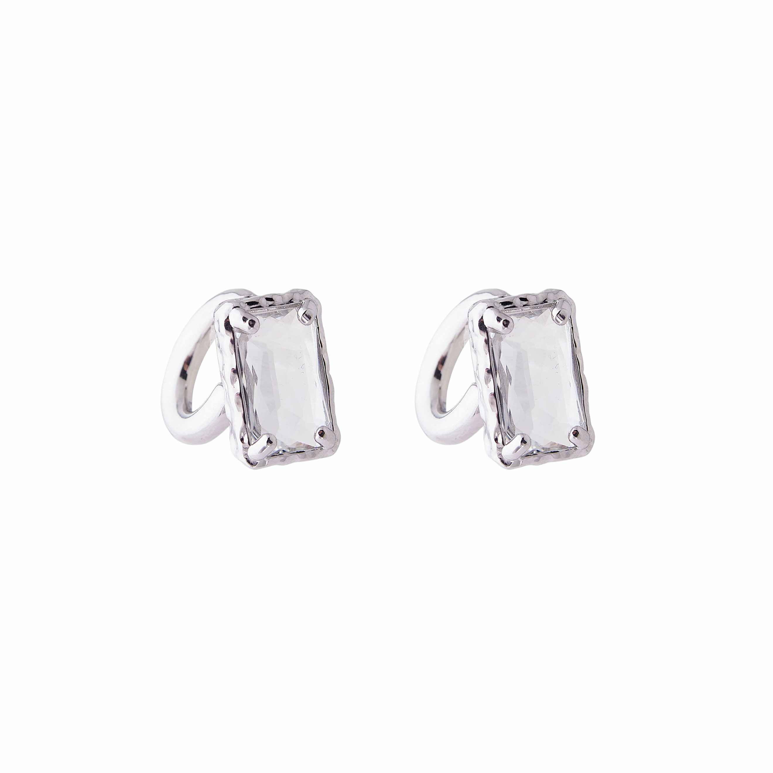 earrings with baguette crystals