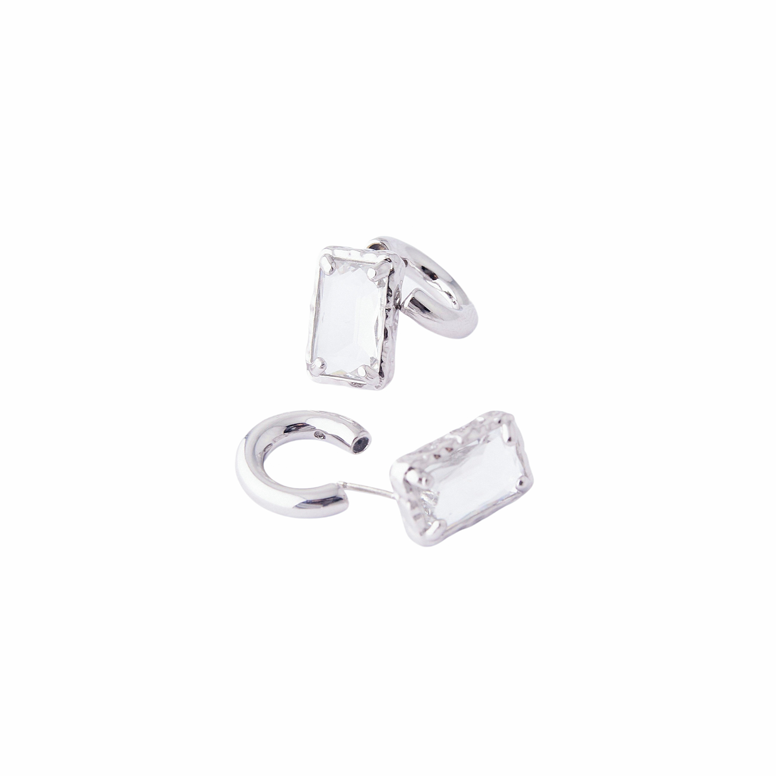 earrings with baguette crystals