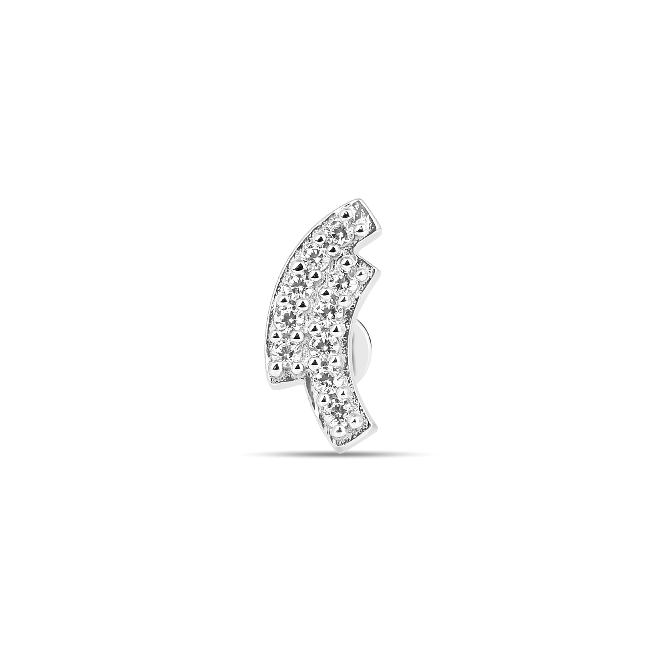 Silver wrap with zircons