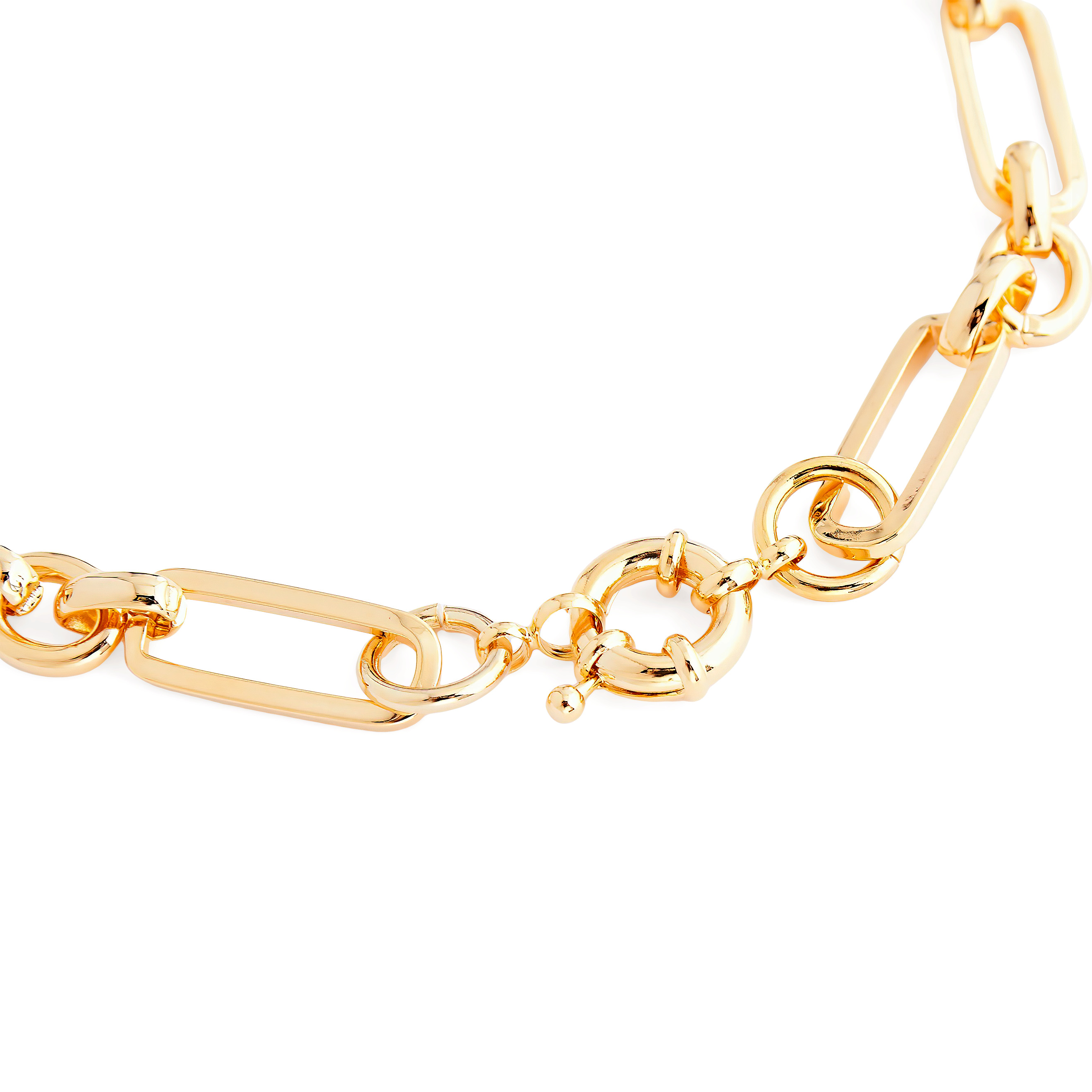 large chain with a rectangular link in crystals