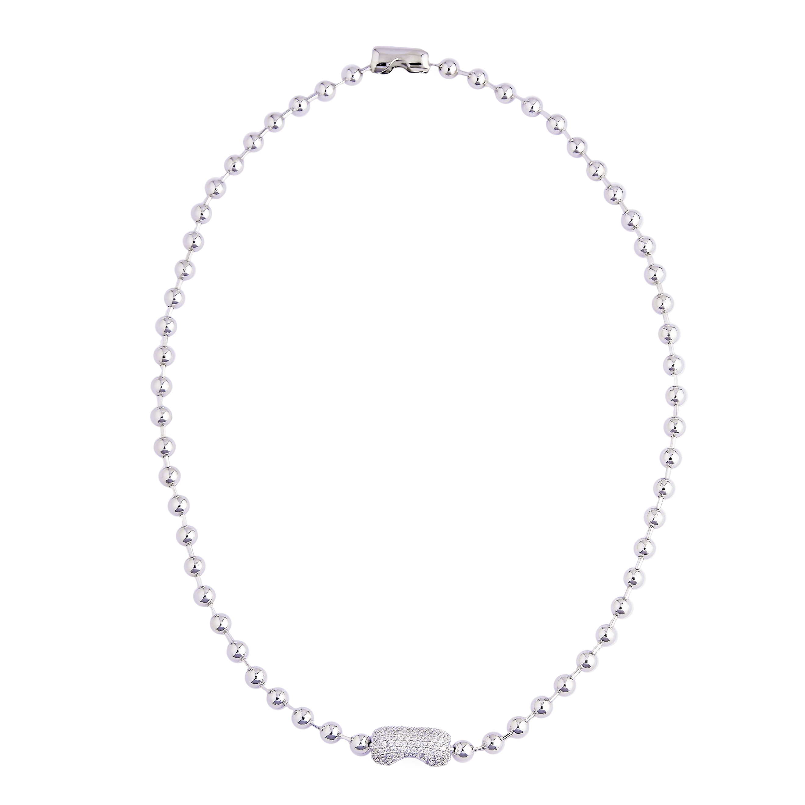 ball chain with crystal pavé